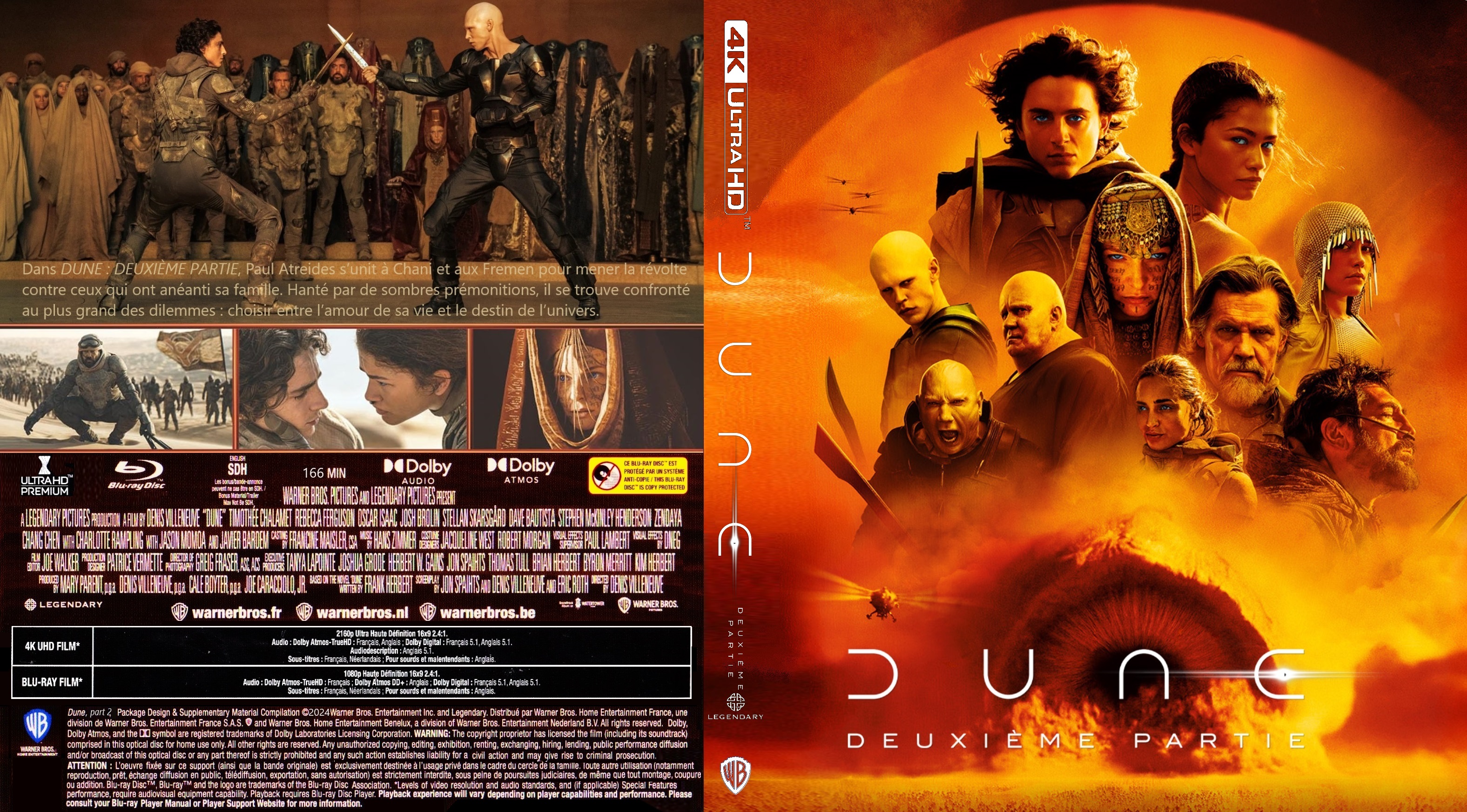 Jaquette DVD Dune deuxime partie 4K custom (BLU-RAY)