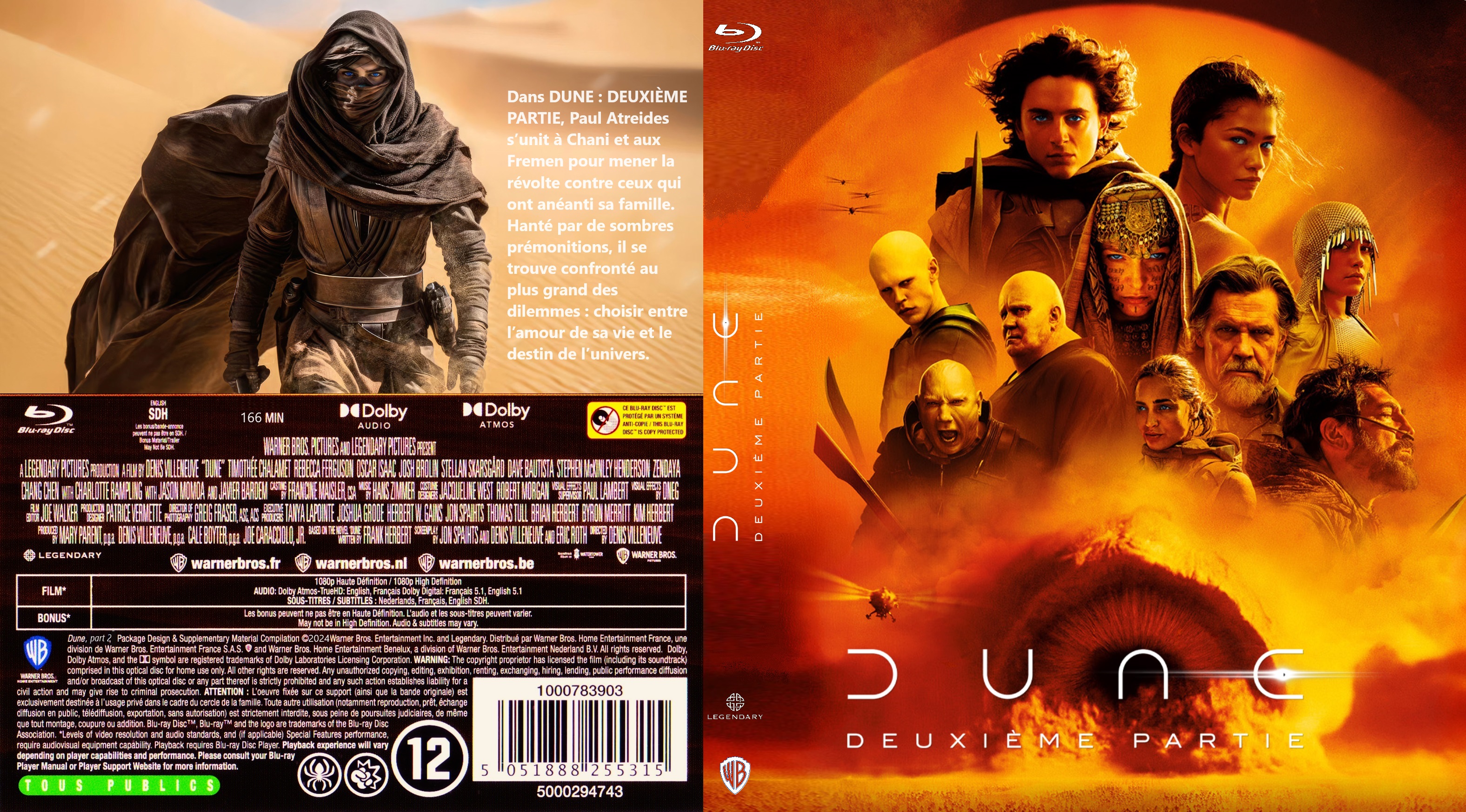 Jaquette DVD Dune deuxime partie custom (BLU-RAY)