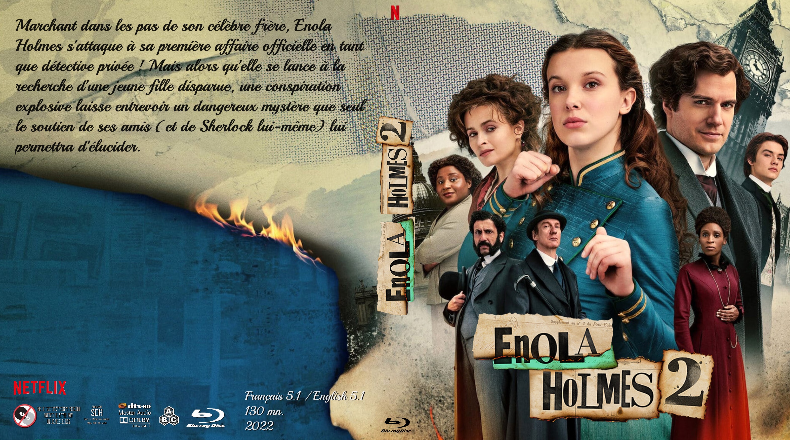 Jaquette DVD Enola Holmes 2 custom (BLU-RAY)