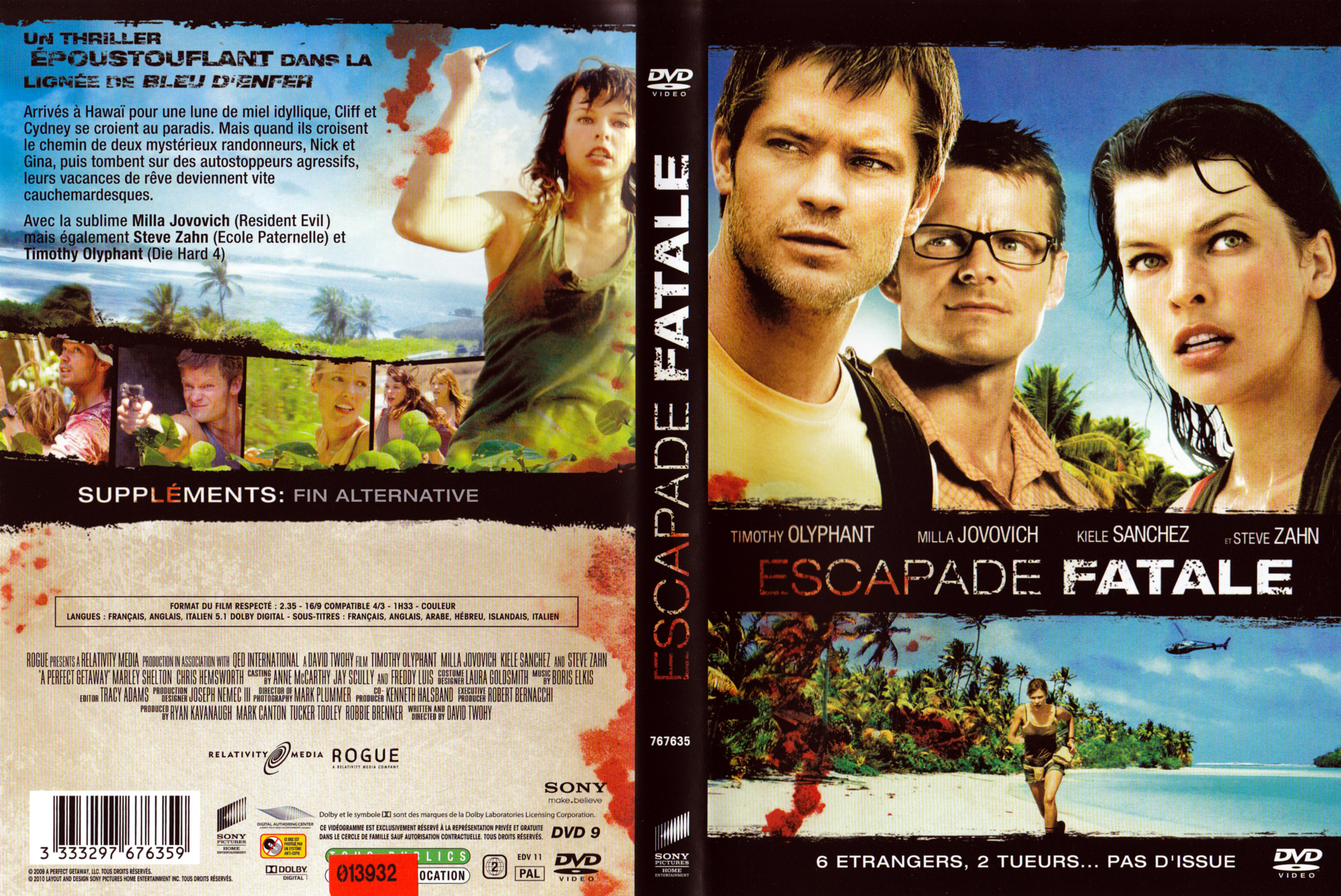 Jaquette DVD Escapade fatale