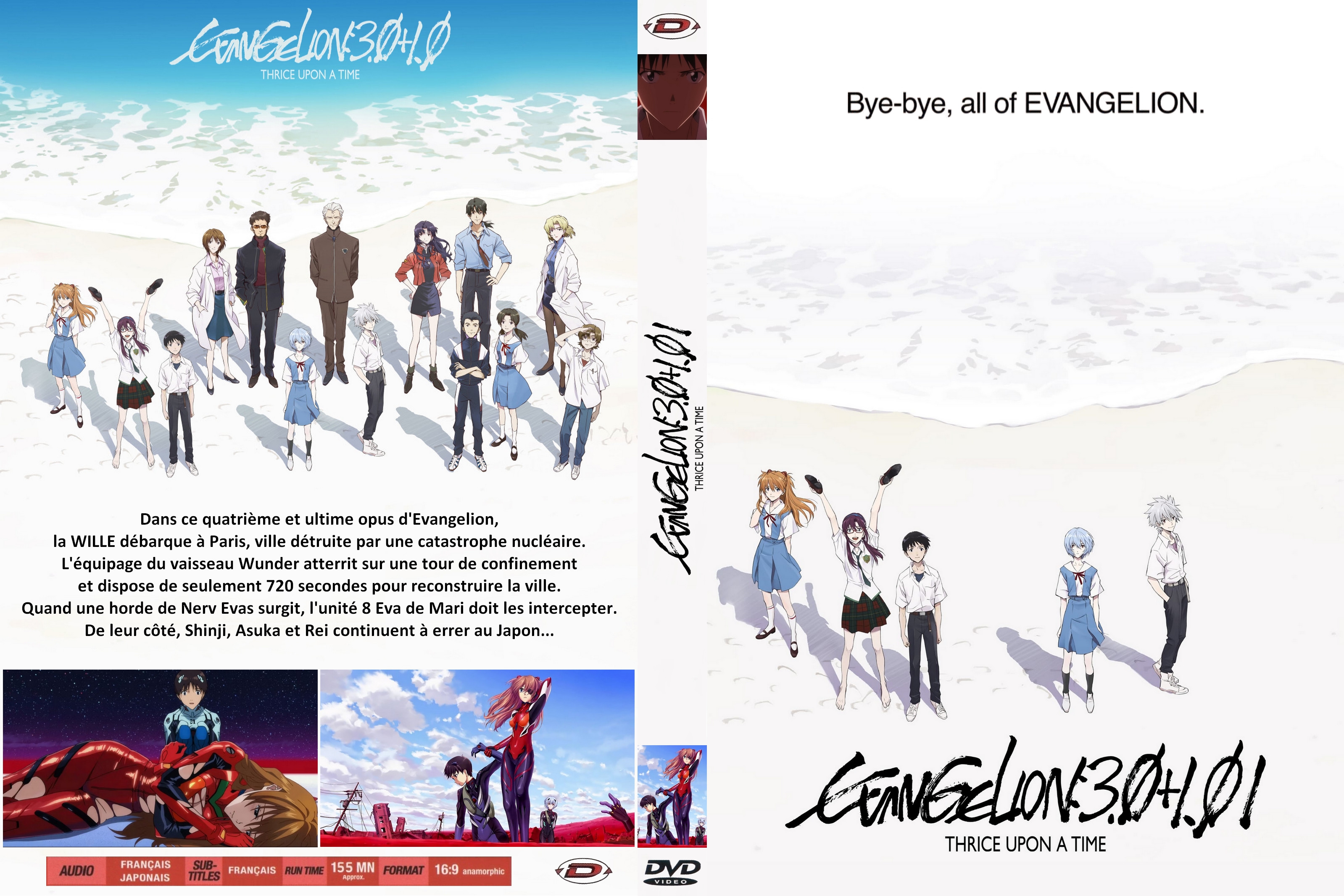 Jaquette DVD Evangelion 3,0+1,0 Thrice Upon a Time custom