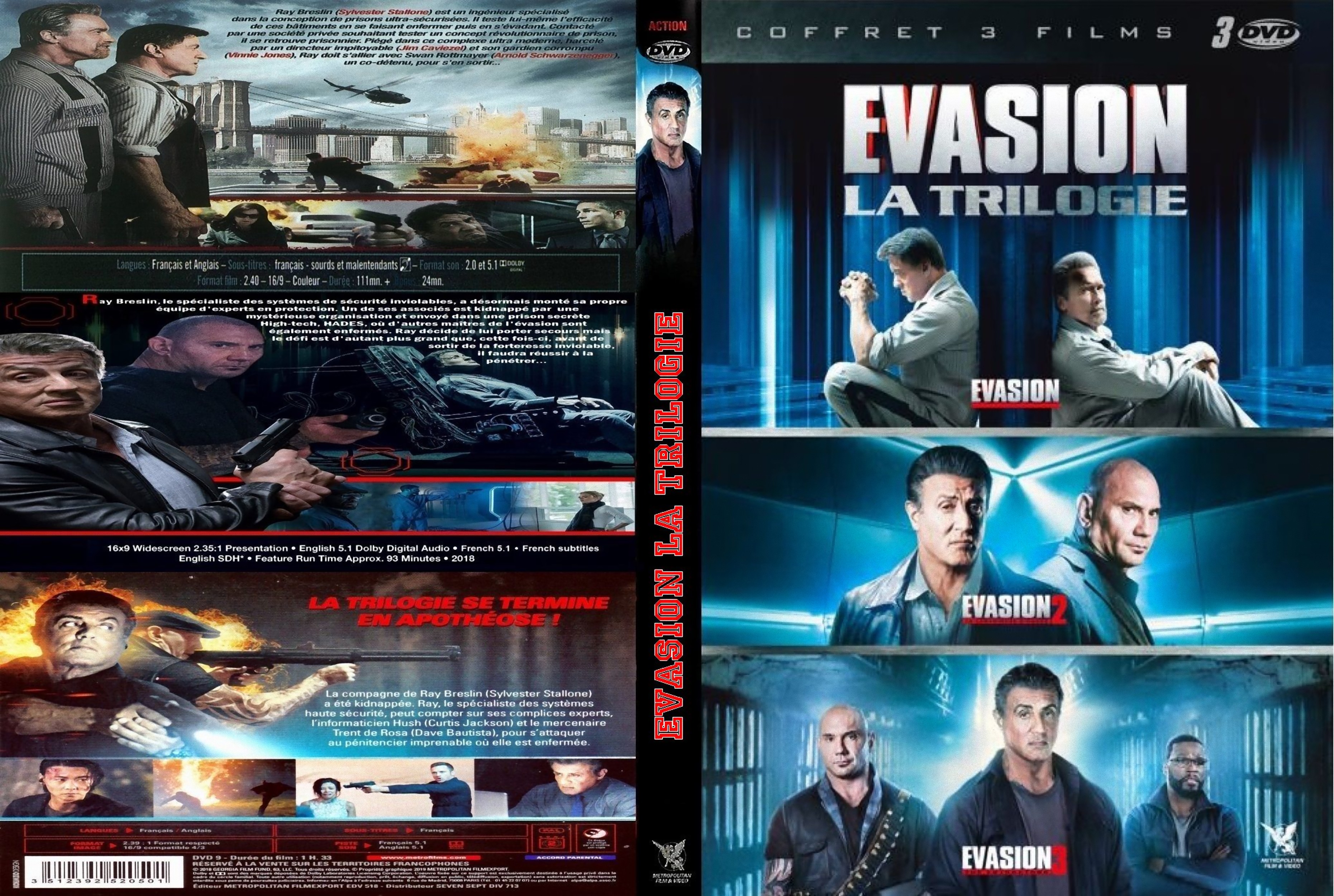 Jaquette Dvd De Evasion 1 2 3 Custom Cinéma Passion