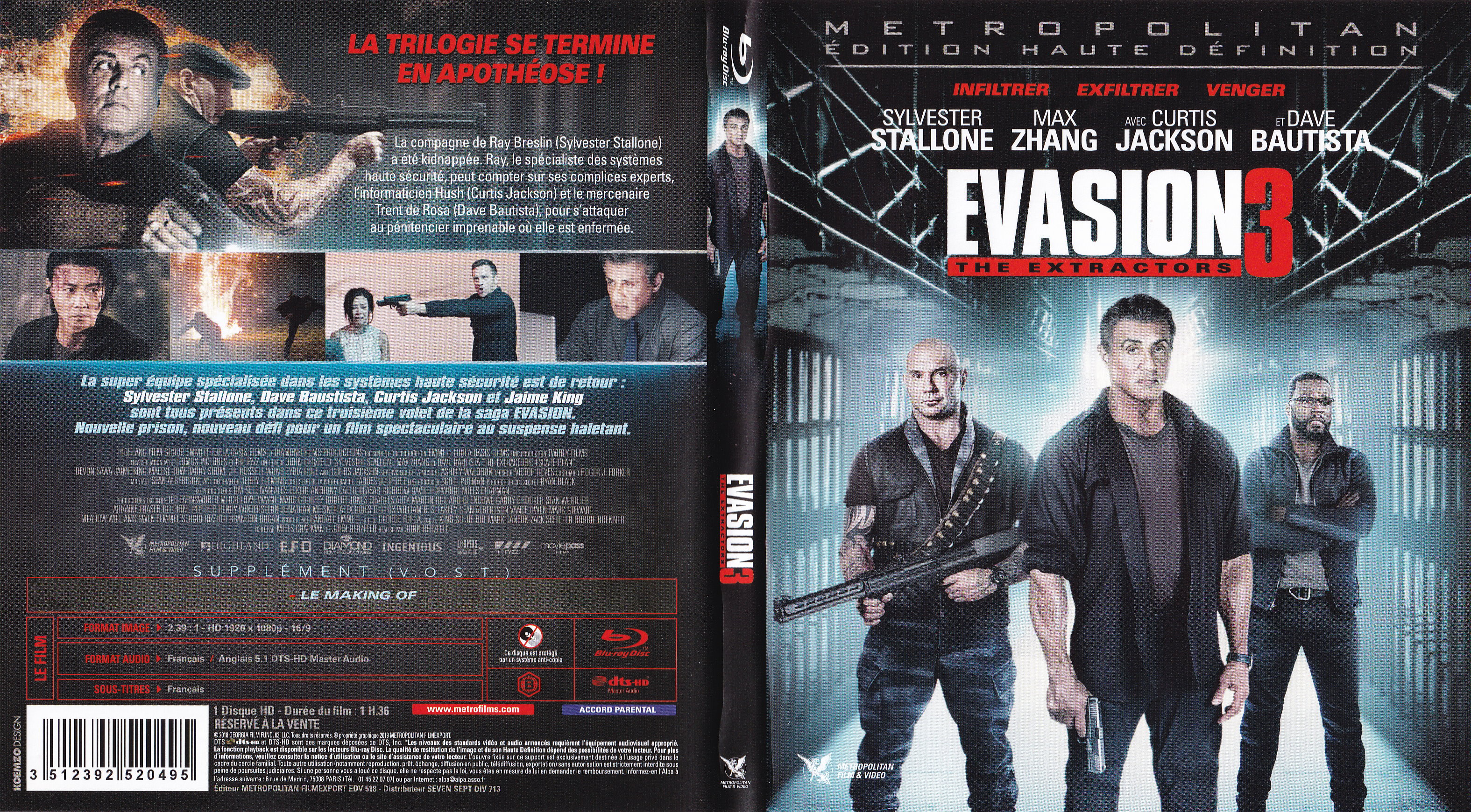 Jaquette DVD Evasion 3 (BLU-RAY)