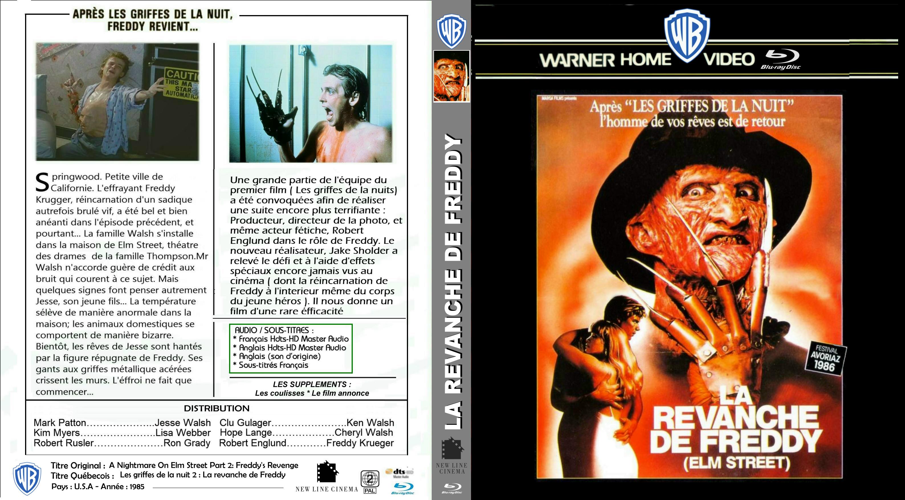 Jaquette DVD Freddy 2 - La revanche de Freddy custom (BLU-RAY)