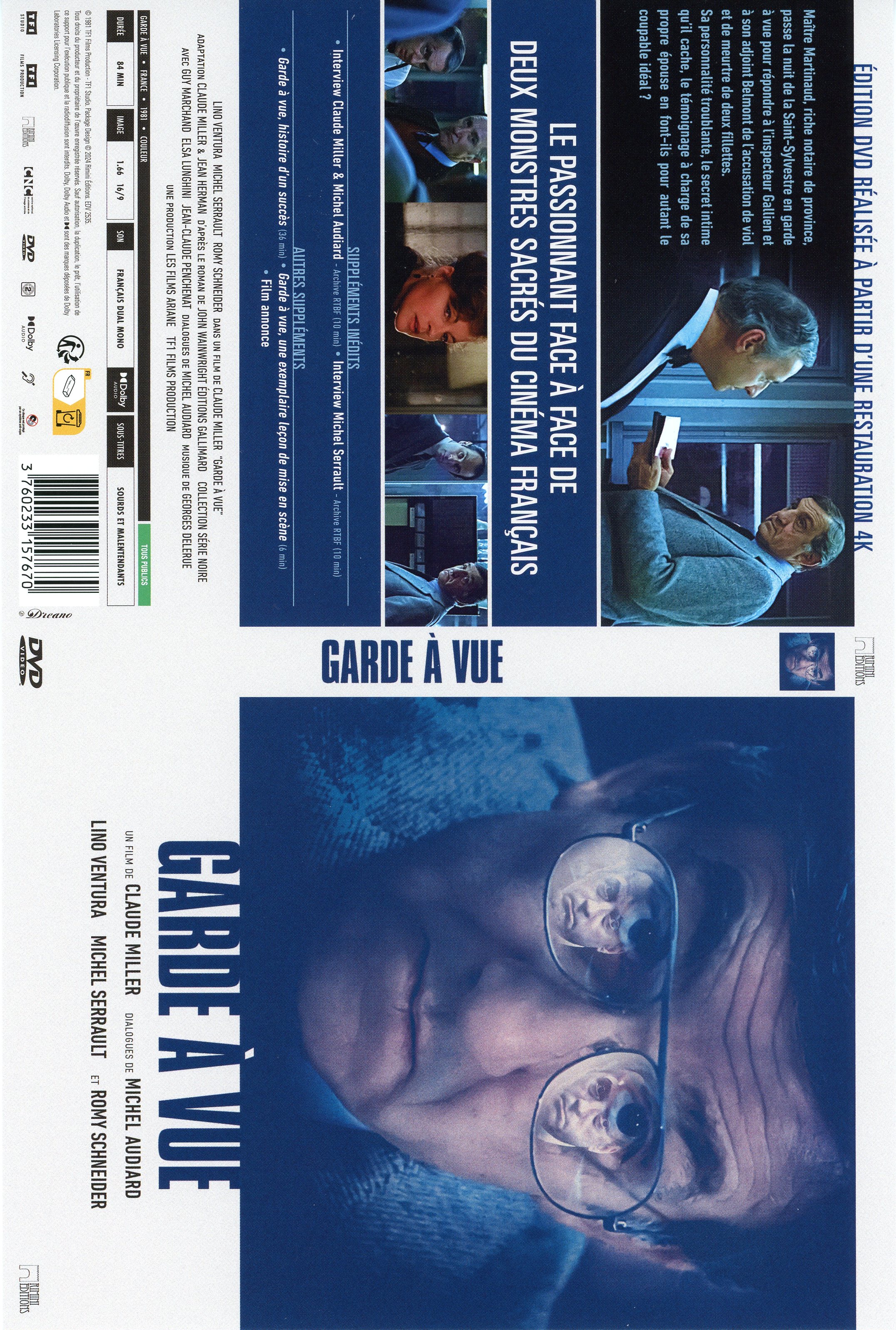 Jaquette DVD Garde  vue v5