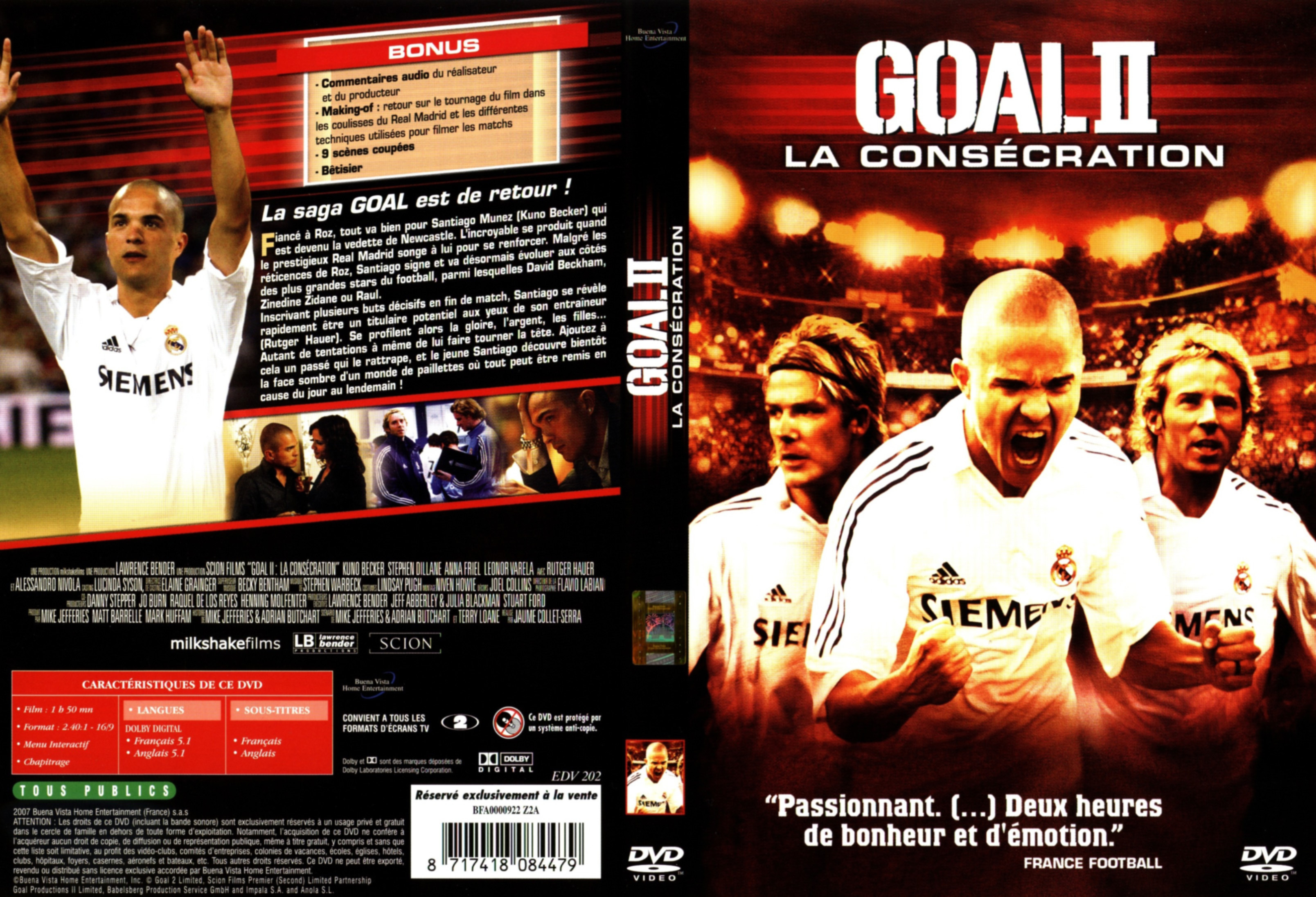 Jaquette DVD Goal 2 La conscration