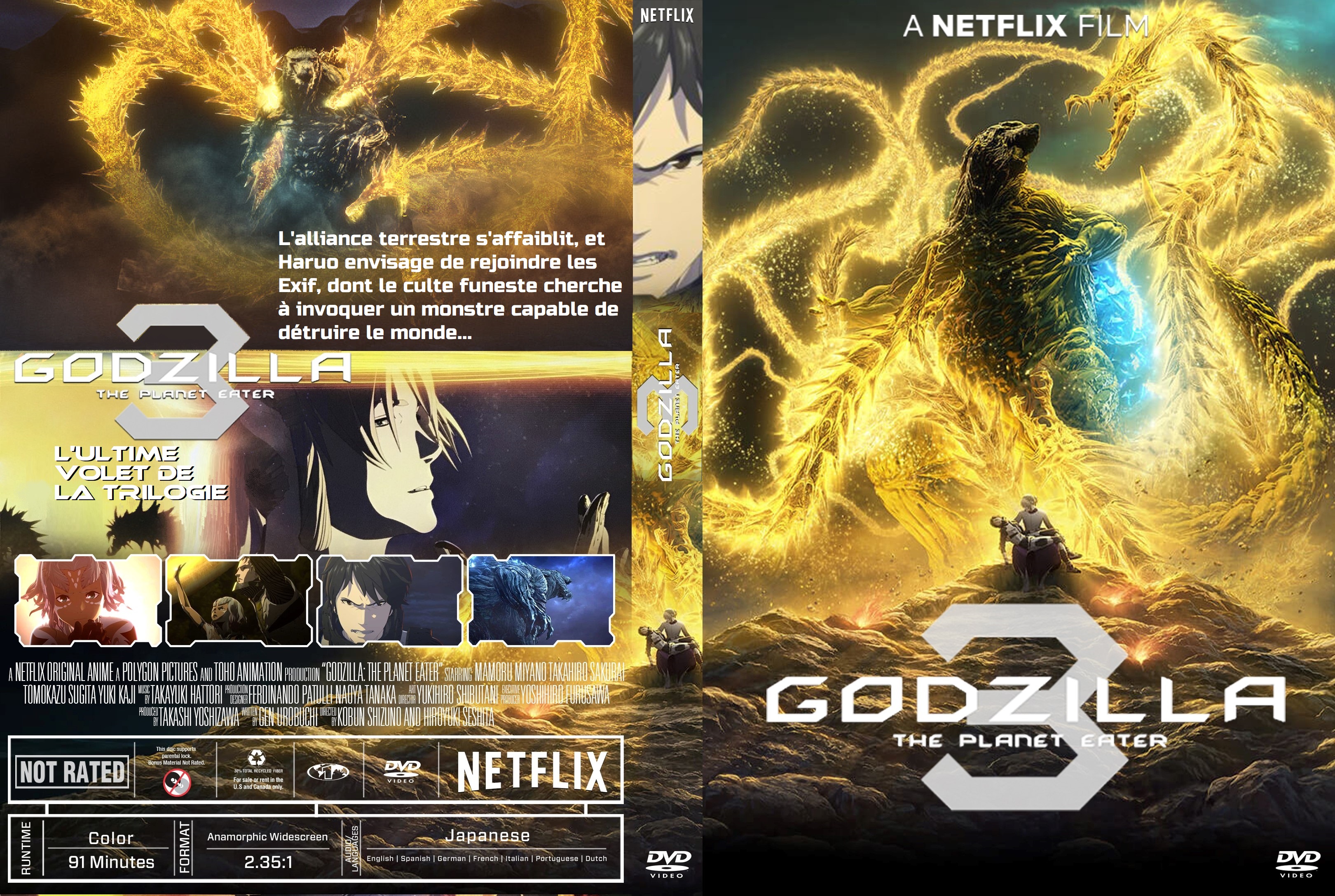 Jaquette DVD Godzilla 3 The Planet Eater custom