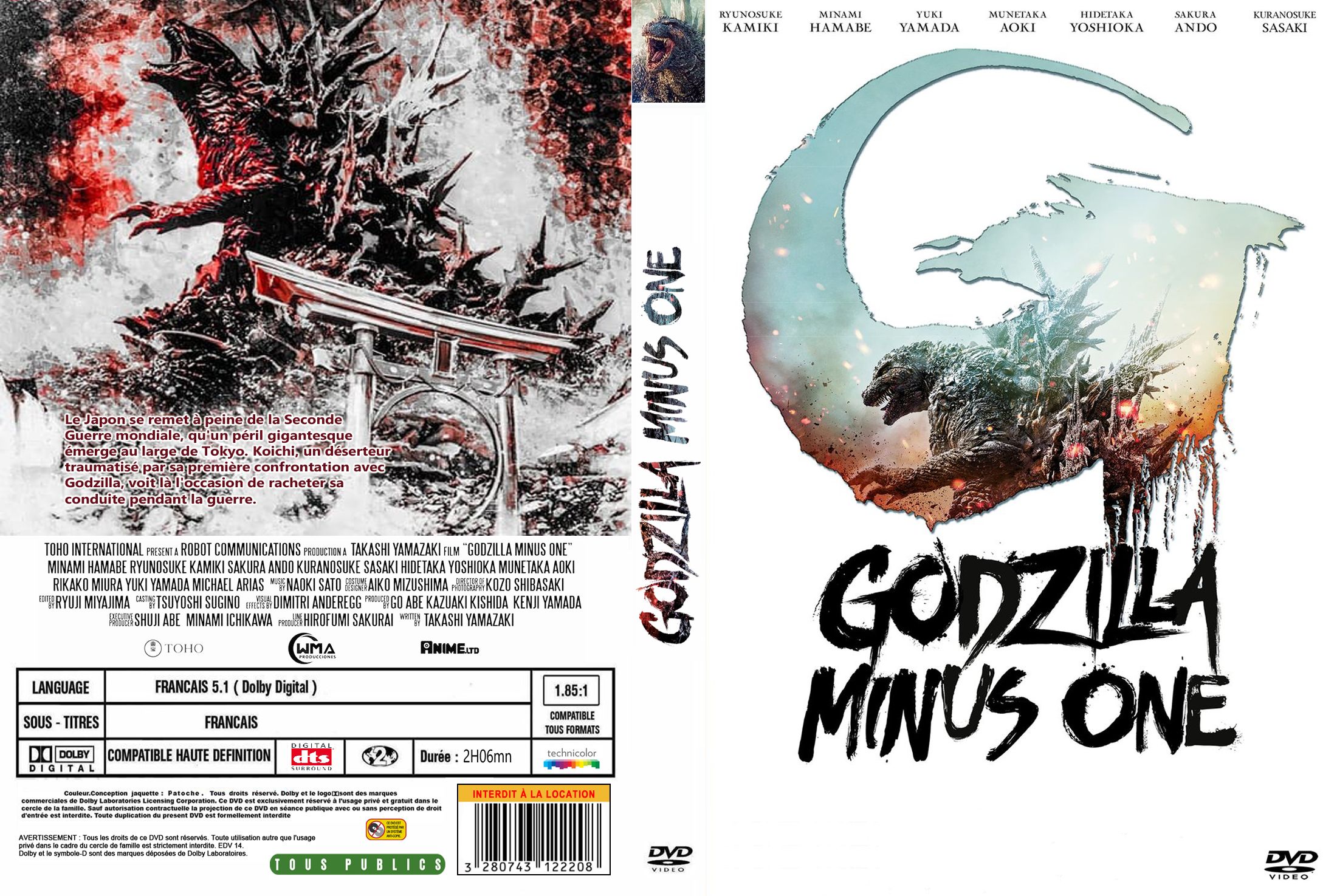 Jaquette DVD Godzilla minus one custom