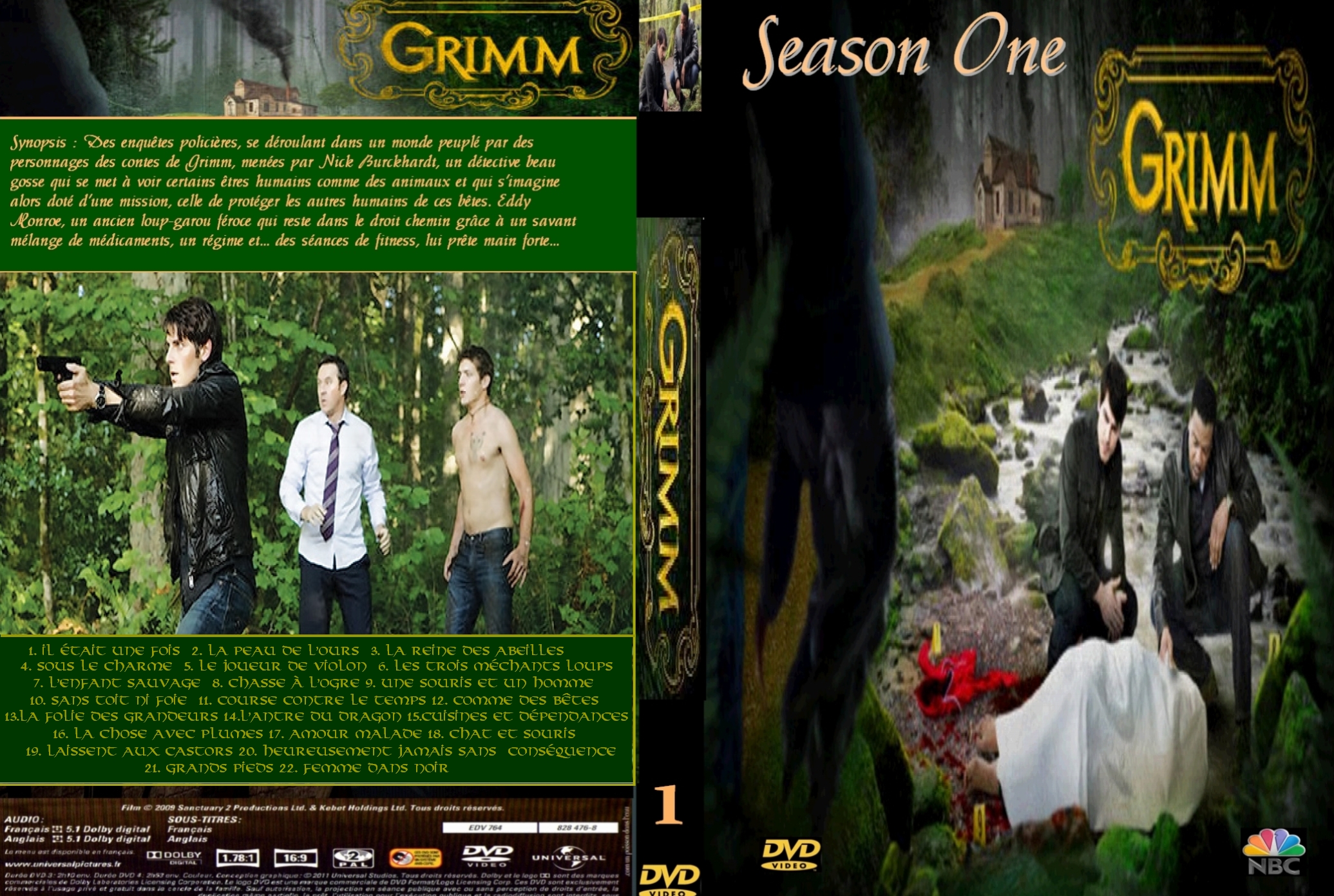 Jaquette DVD Grimm saison 1 custom