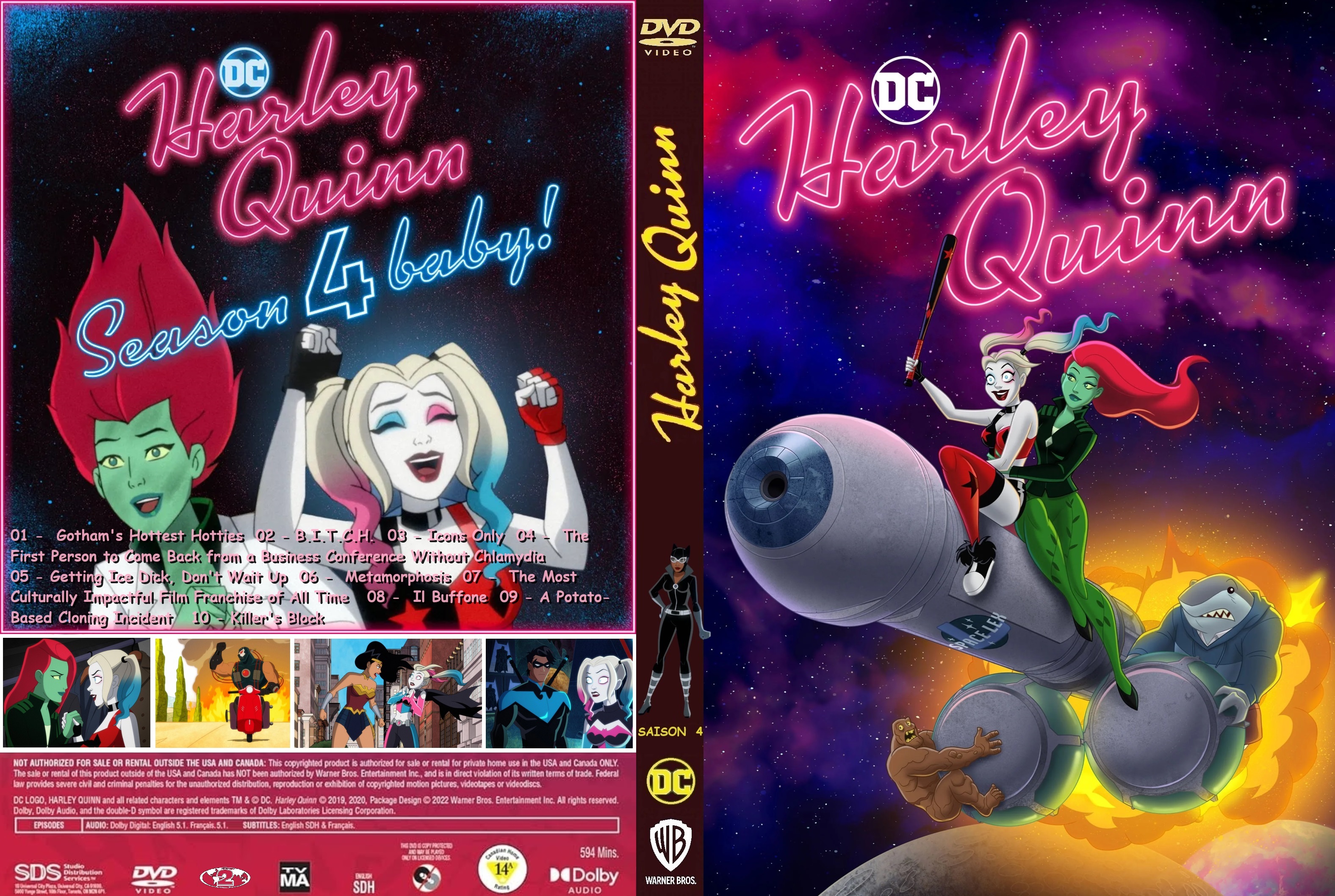 Jaquette DVD Harley Quinn saison 4 custom