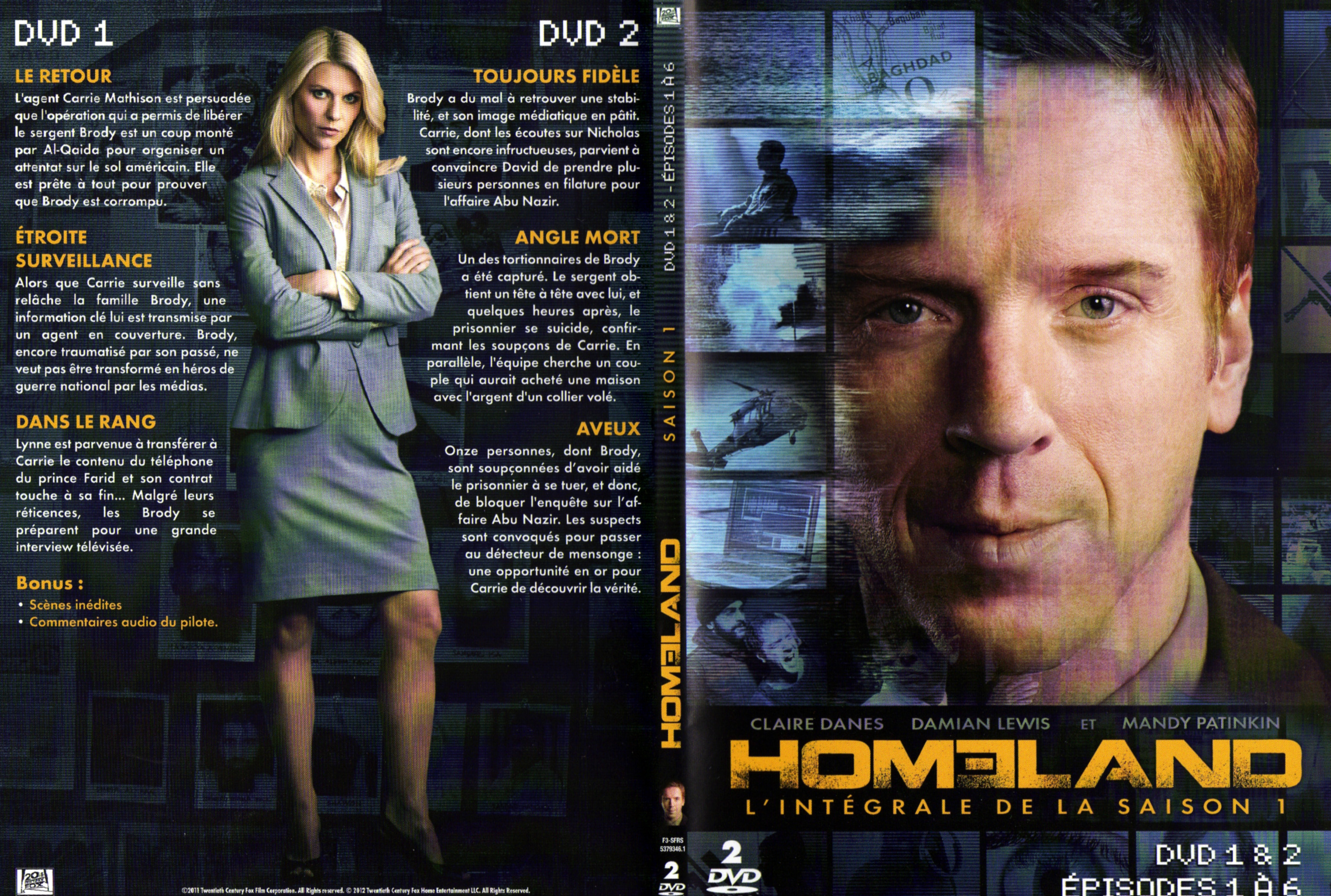 Jaquette DVD Homeland Saison 1 DVD 1