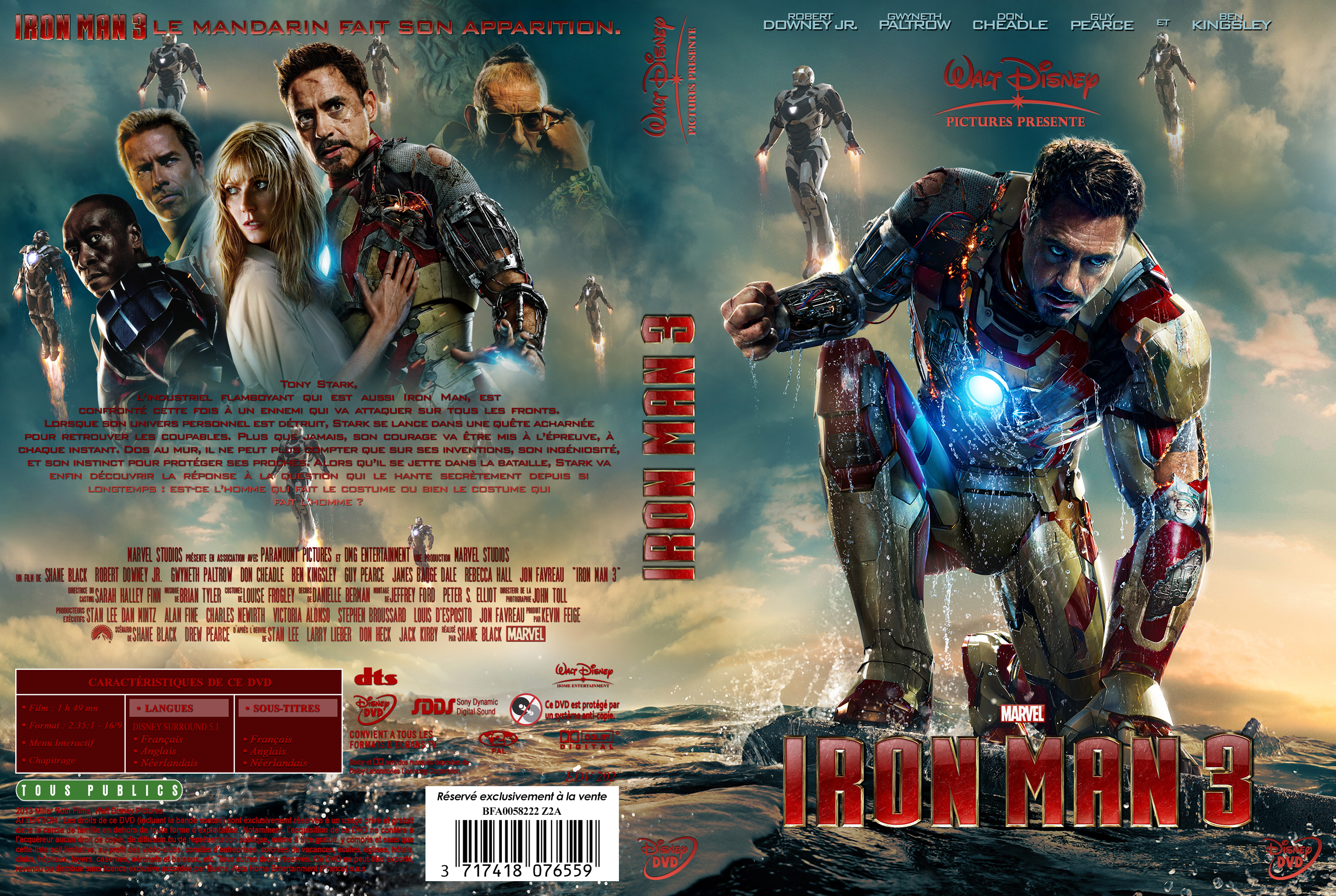 Jaquette DVD Iron Man 3 custom v2