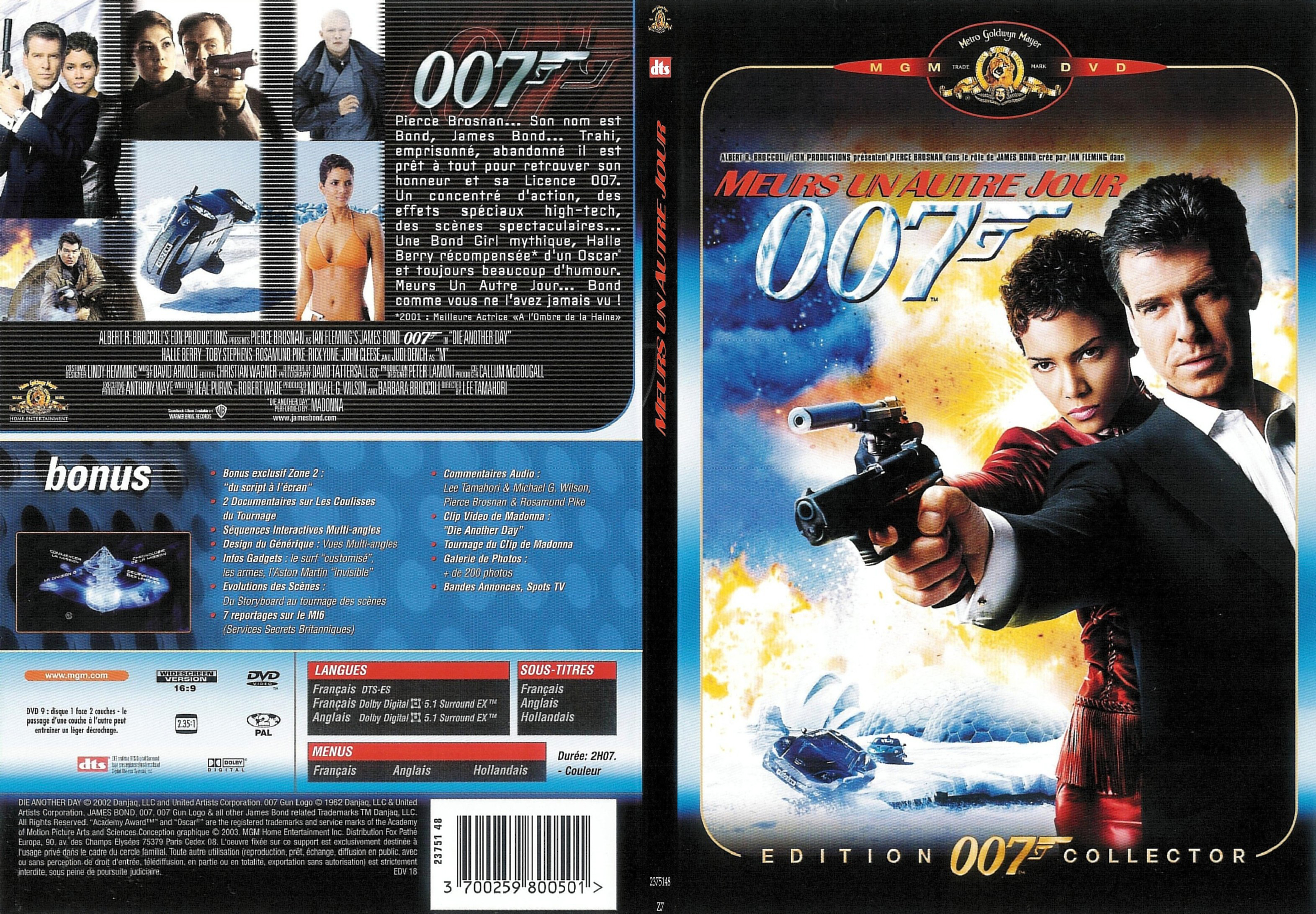 Jaquette DVD James Bond 007 Meurs un autre jour - SLIM v2