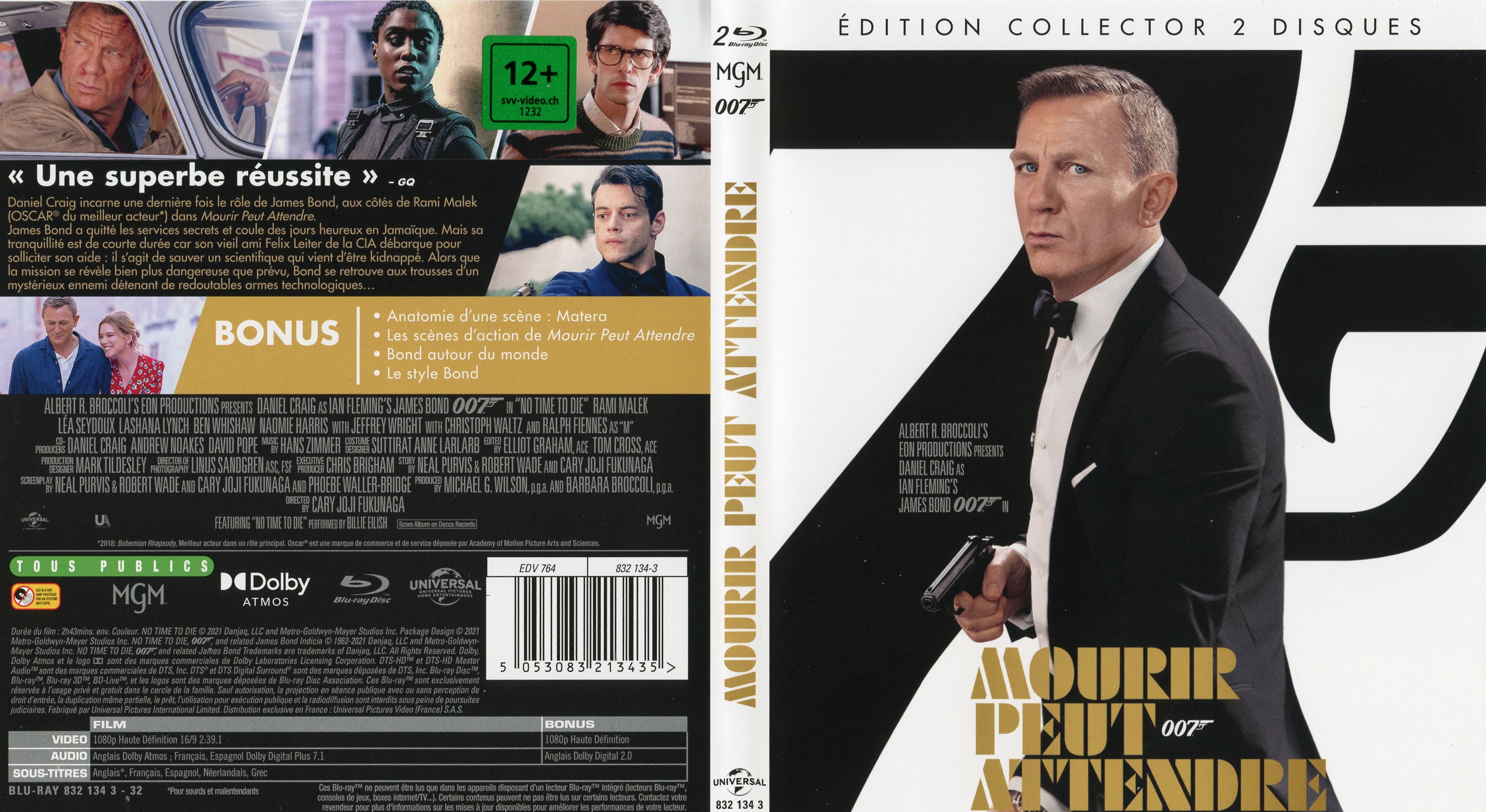 Jaquette Dvd De James Bond 007 Mourir Peut Attendre Blu Ray Cinéma Passion
