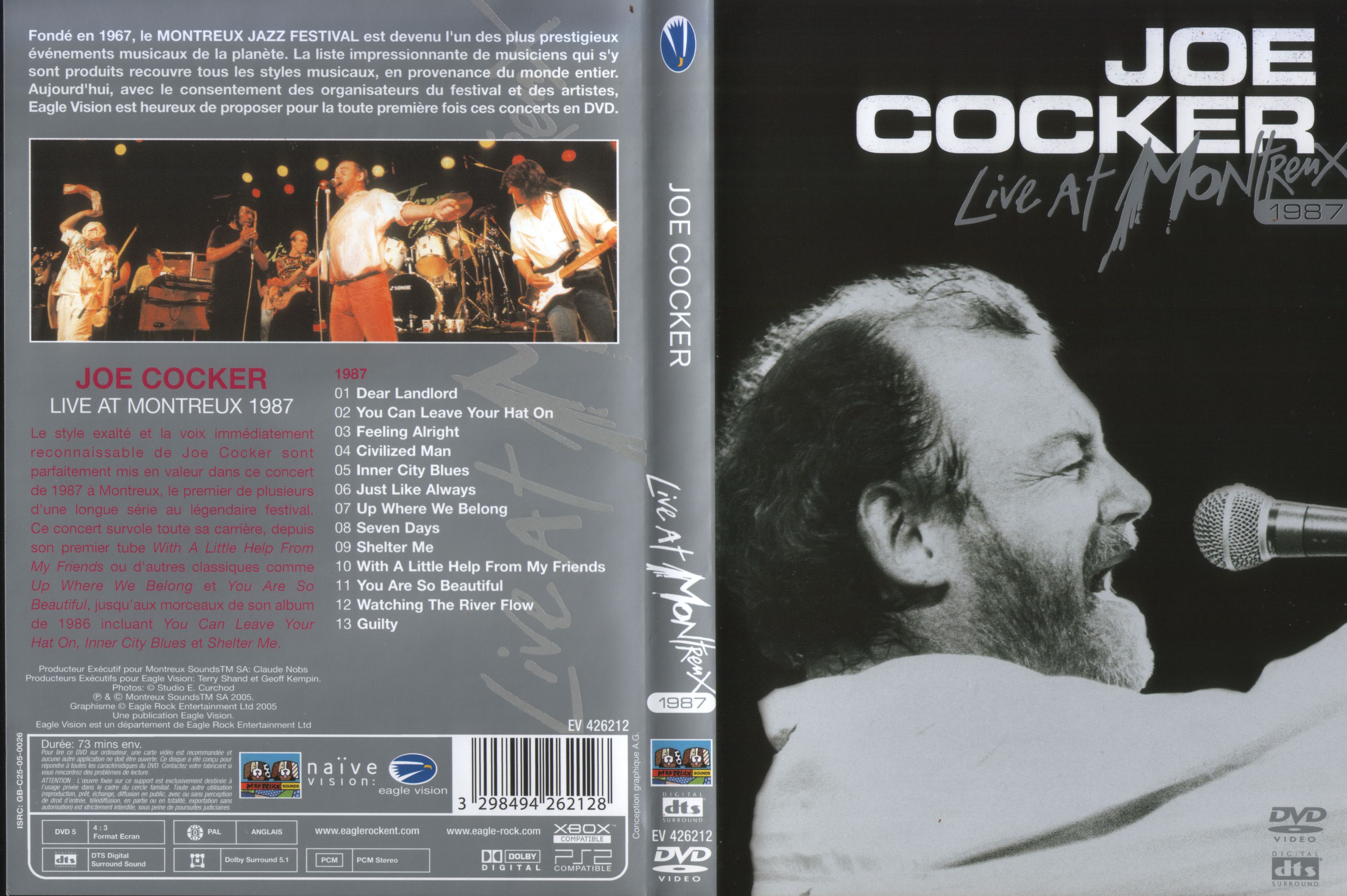 Jaquette DVD Joe Cocker Live at Montreux 1987