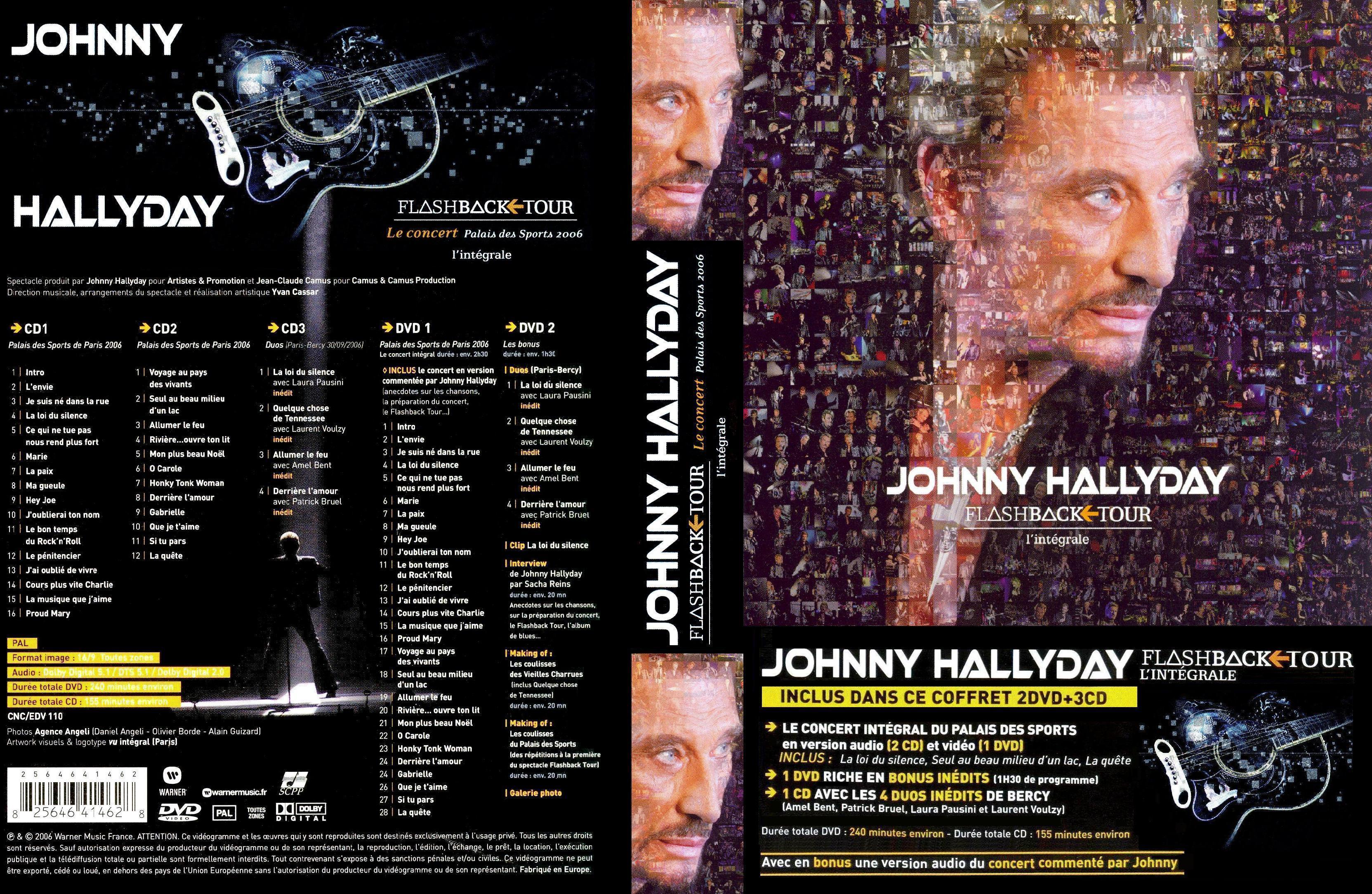 Jaquette DVD Johnny Hallyday Flashback Tour 2006 COFFRET