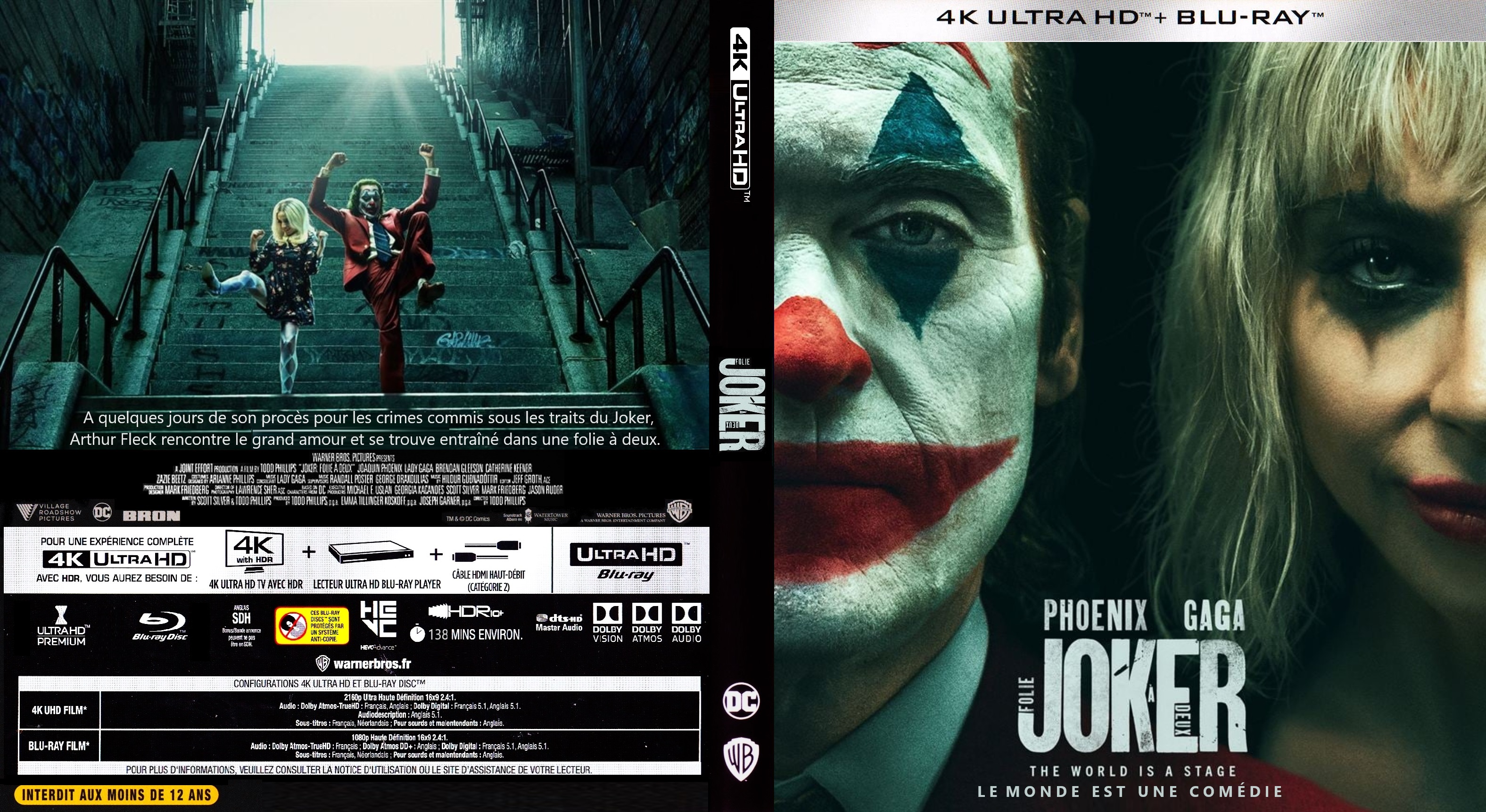 Jaquette DVD Joker Folie  Deux 4K custom (BLU-RAY)