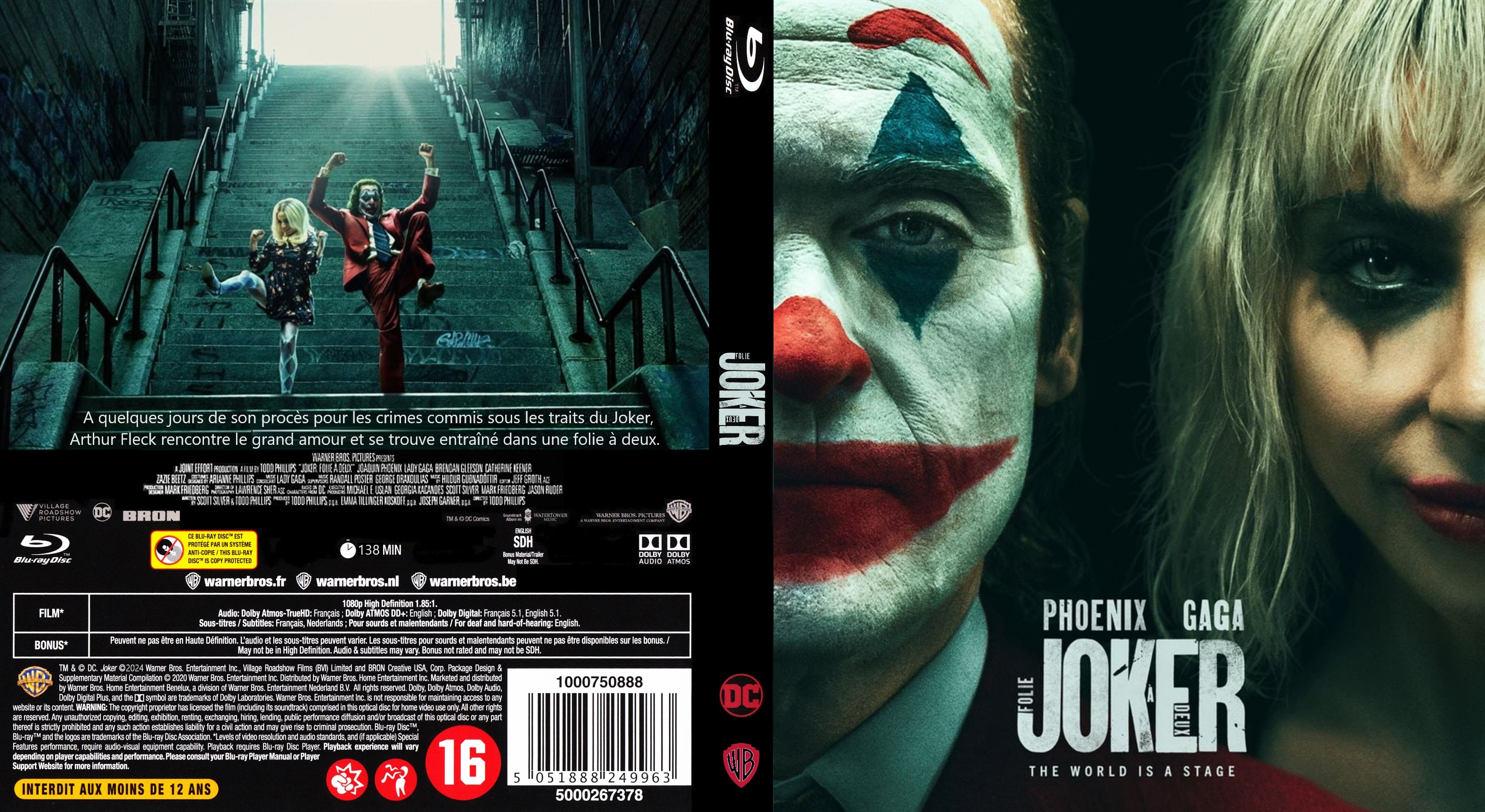 Jaquette DVD Joker Folie  Deux custom (BLU-RAY)