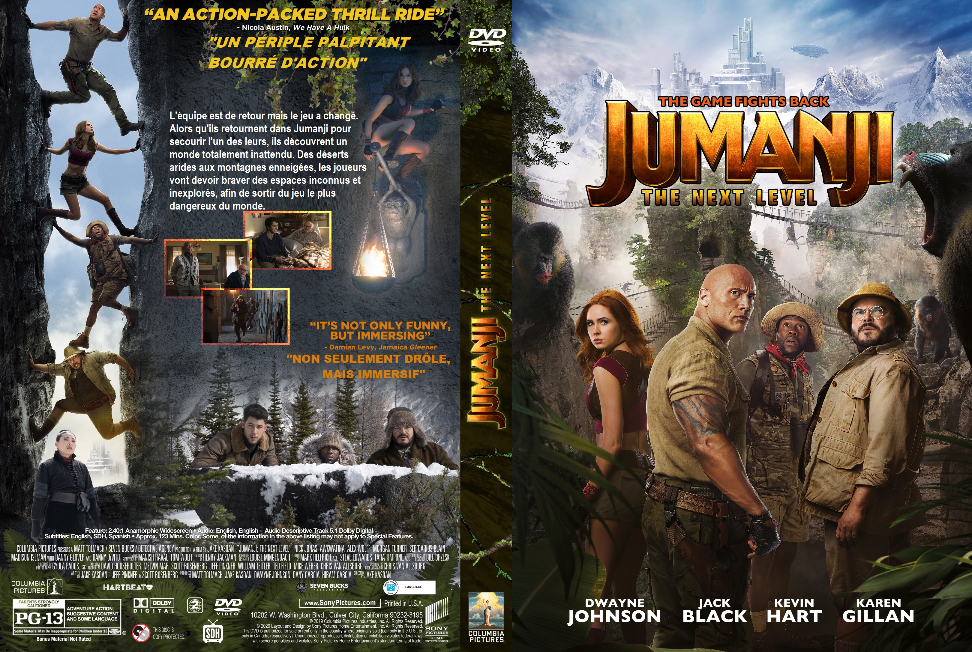 Jaquette DVD Jumanji The Next Level custom