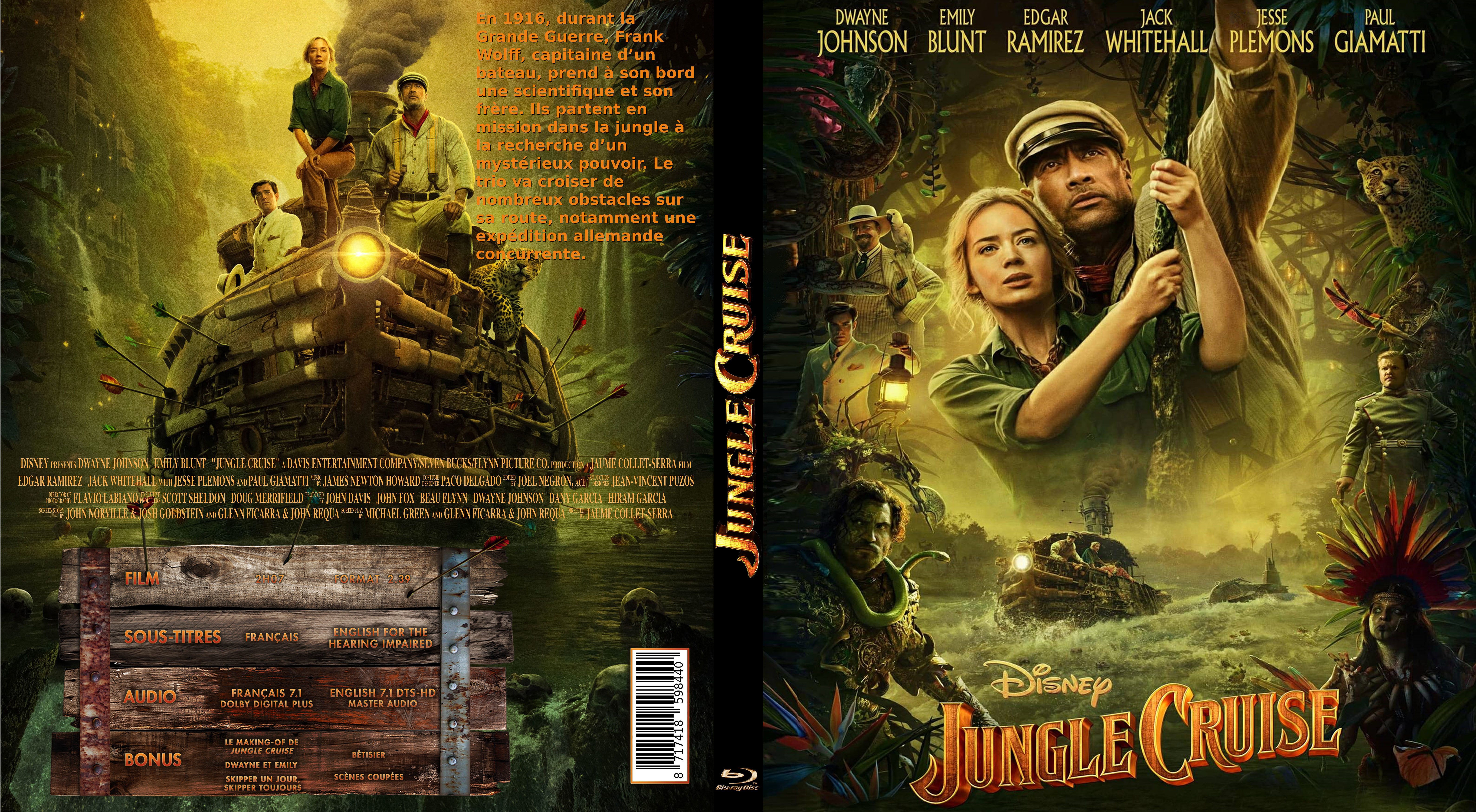 Jaquette DVD Jungle Cruise custom (BLU-RAY)