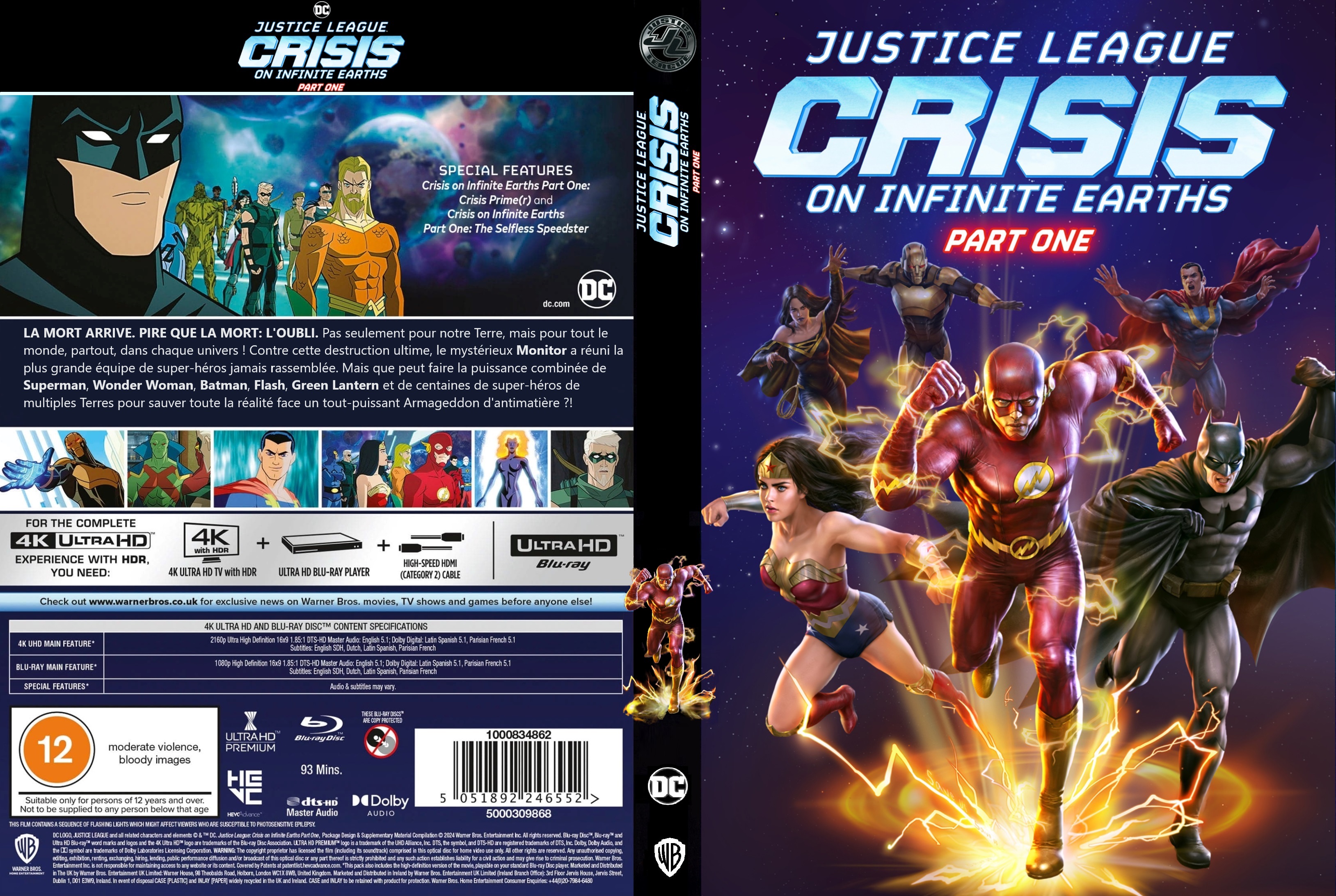Jaquette DVD Justice League Crisis on infinite Earths part one custom