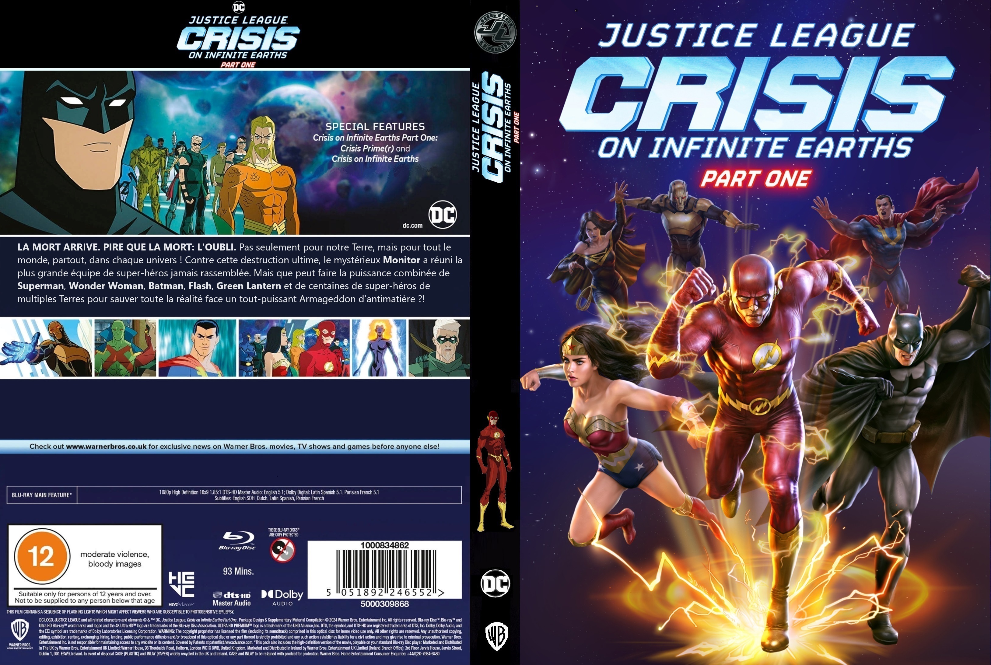 Jaquette DVD Justice League Crisis on infinite Earths partie 1 custom