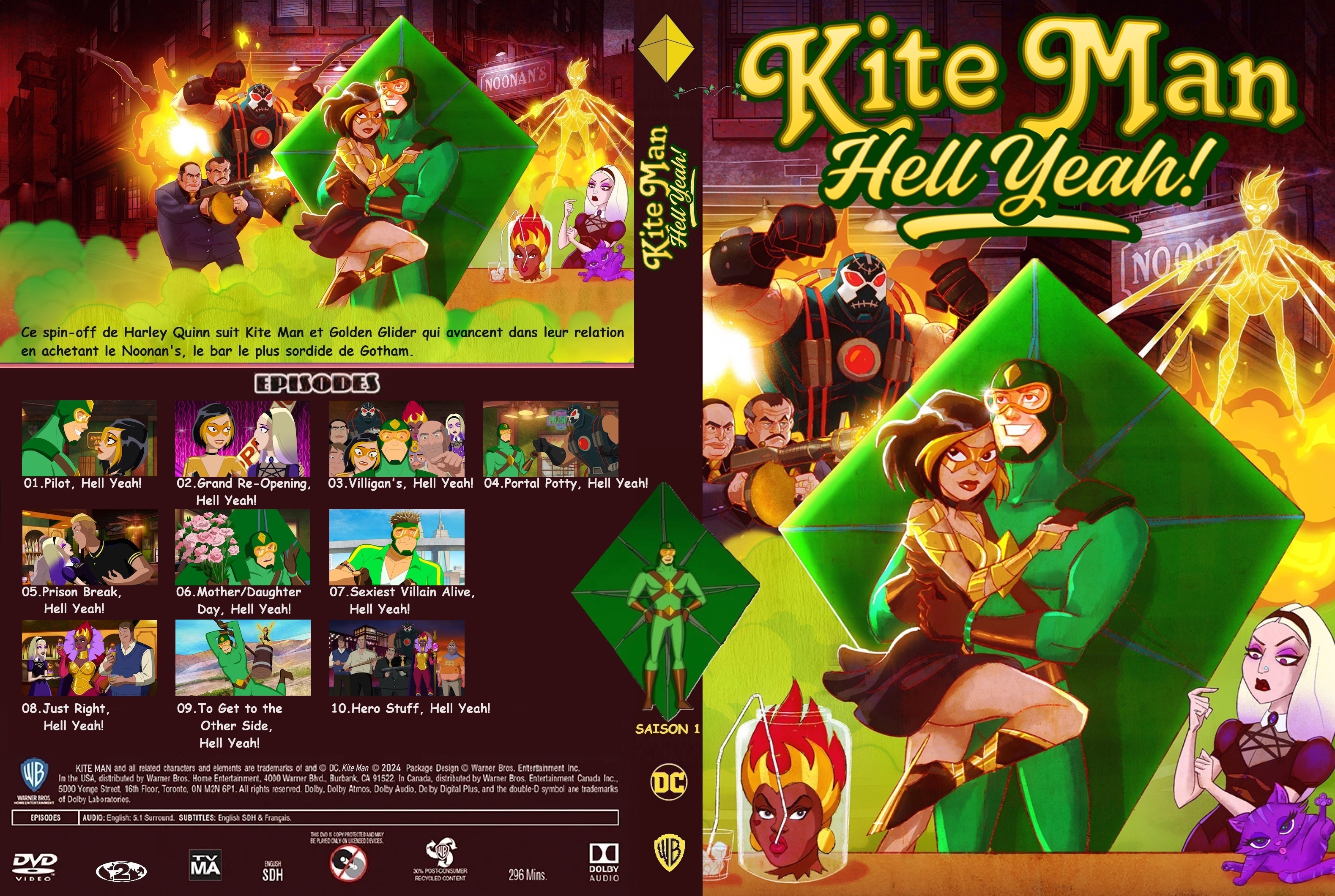 Jaquette DVD Kite Man Hell Yeah saison 1 custom