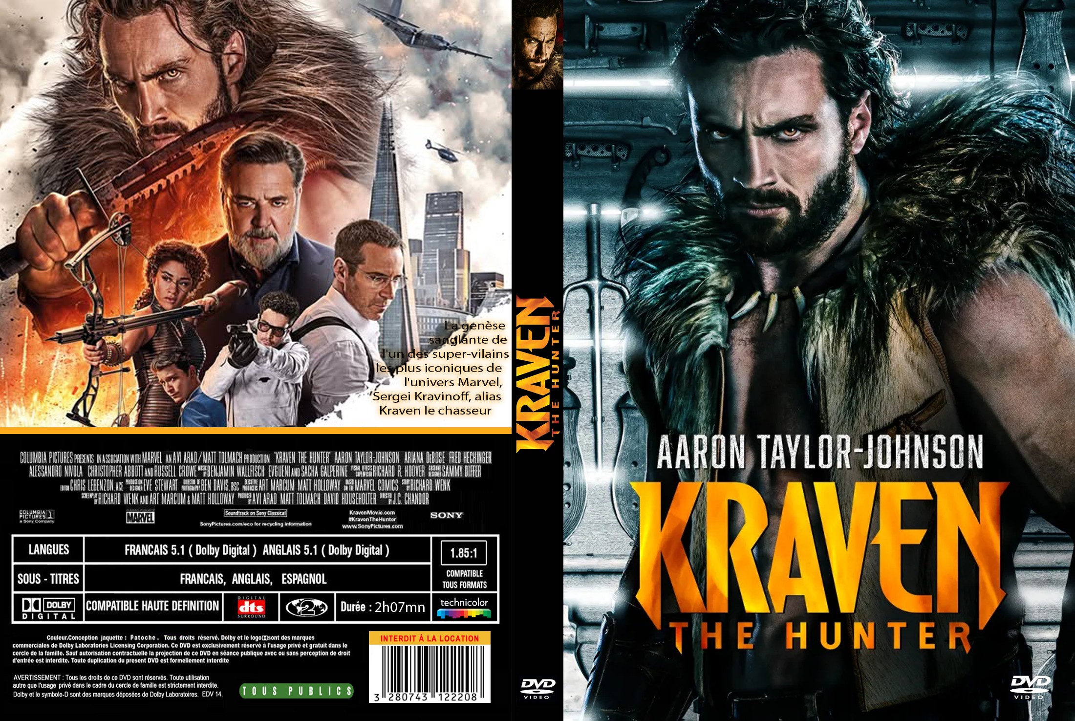 Jaquette DVD Kraven the hunter custom