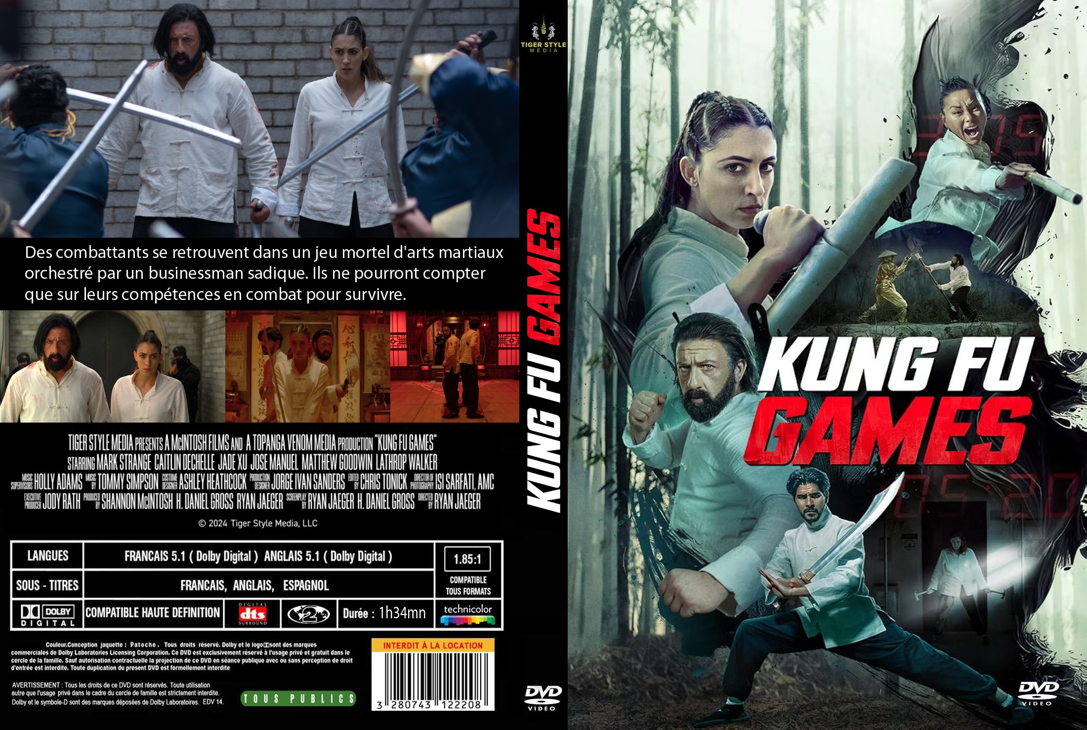 Jaquette DVD Kung fu games custom