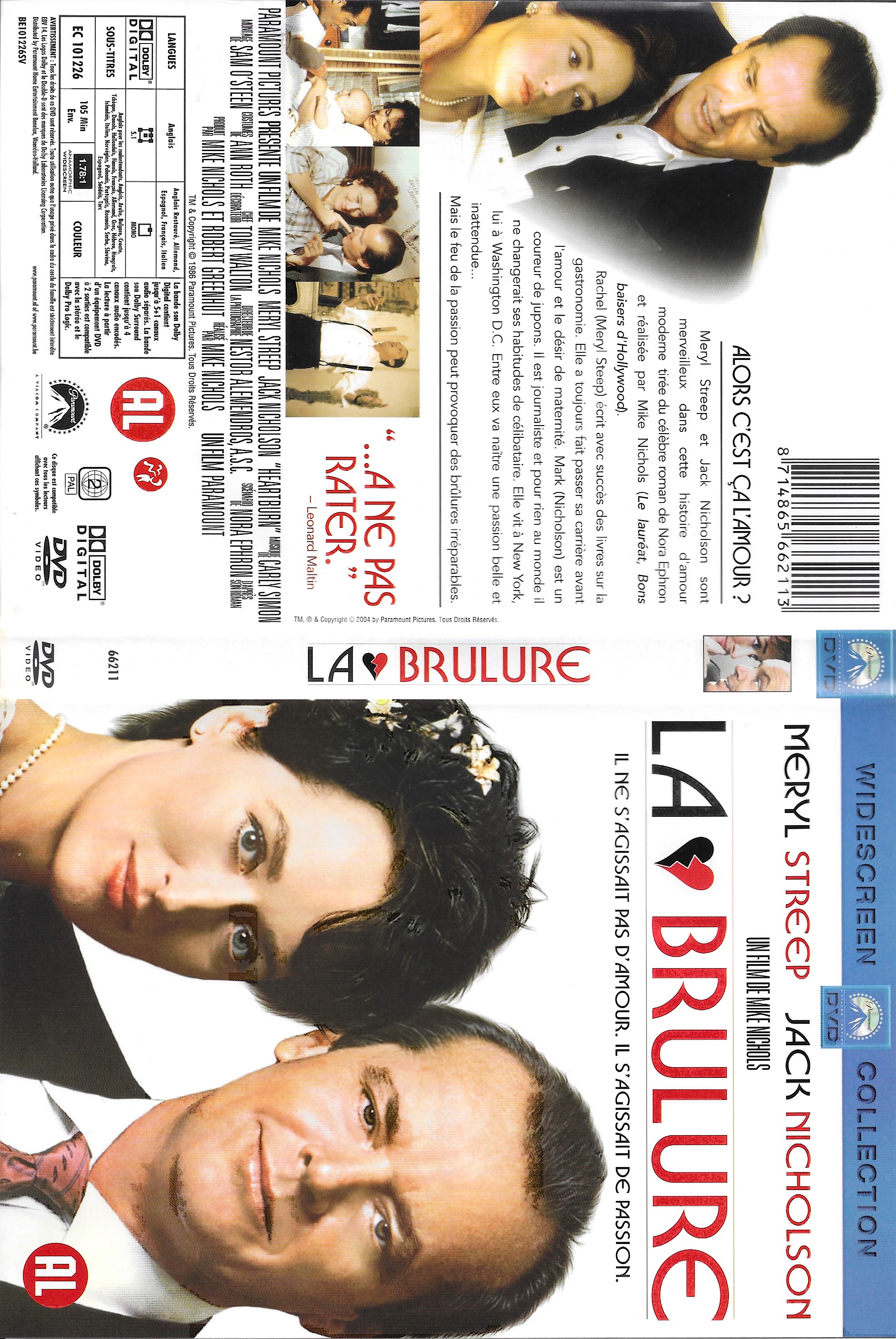 Jaquette DVD La Brulure