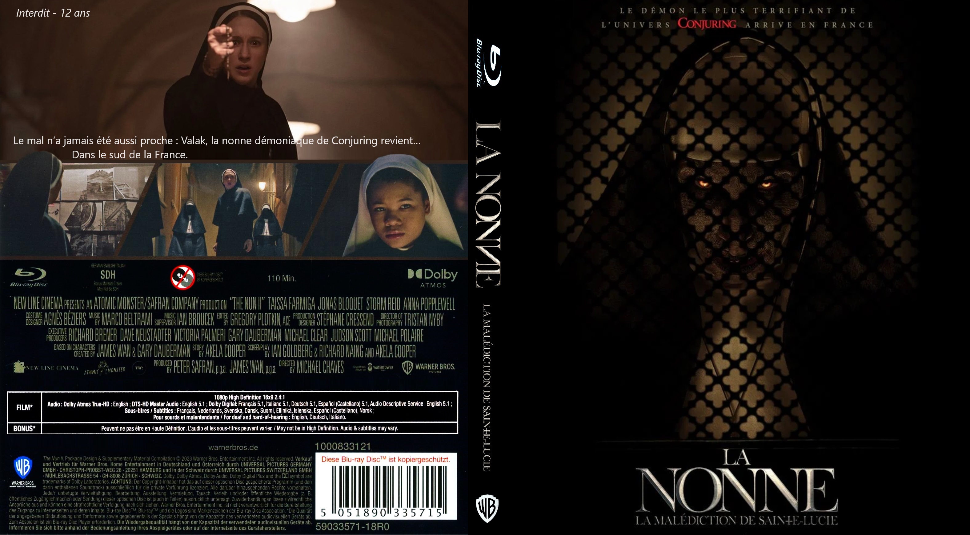 Jaquette DVD La Nonne La Malediction de Sainte Lucie custom (BLU-RAY) v2