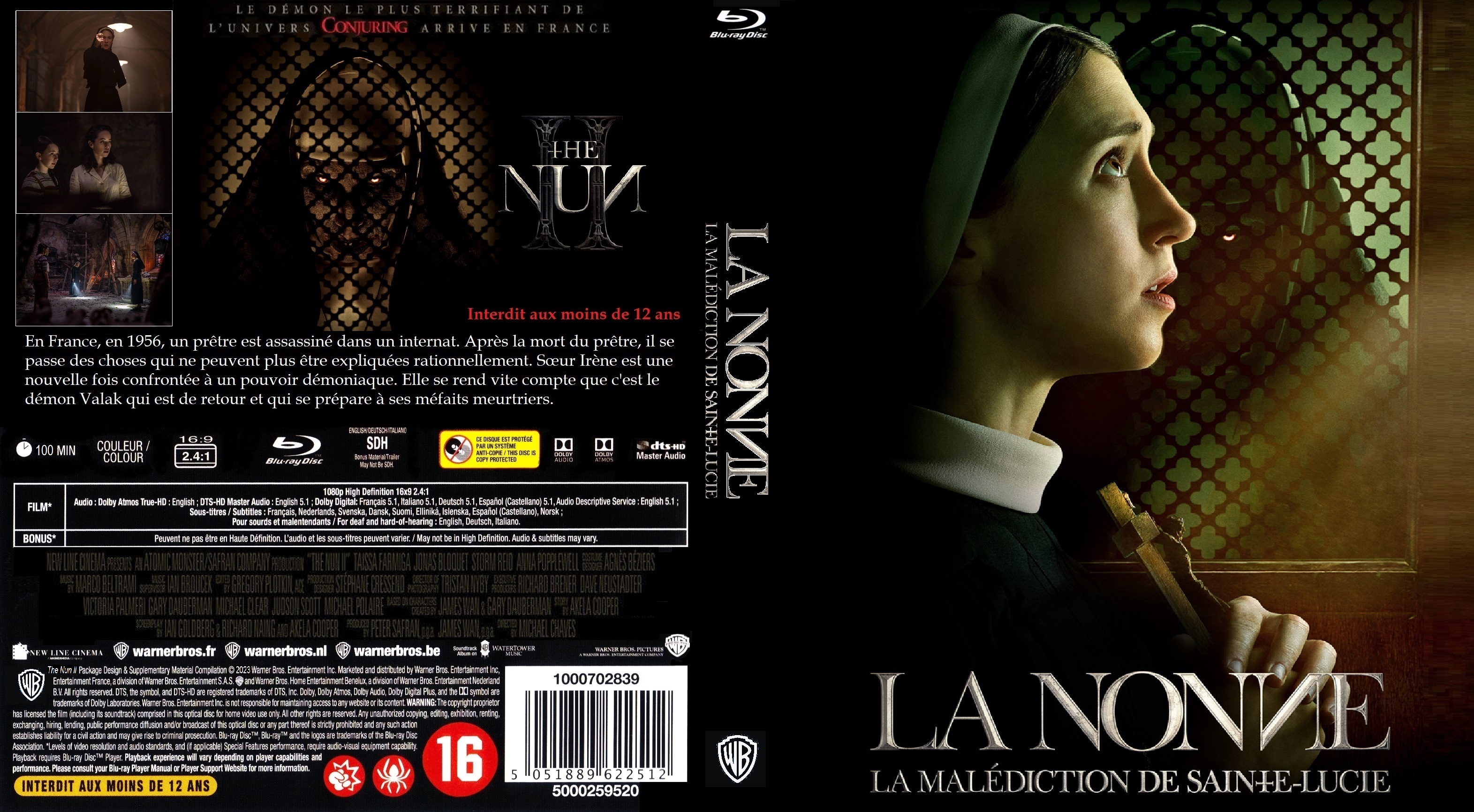 Jaquette DVD La Nonne  La Malediction de Sainte Lucie custom (BLU-RAY)