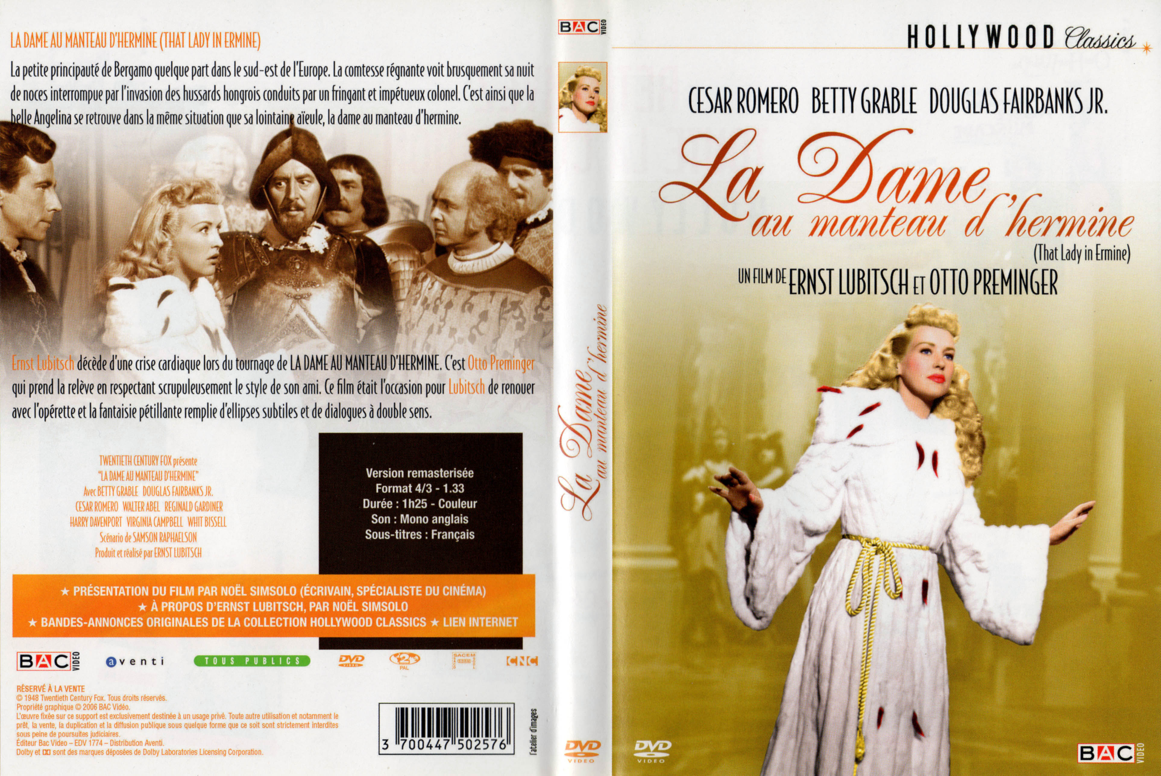 Jaquette DVD La dame au manteau d