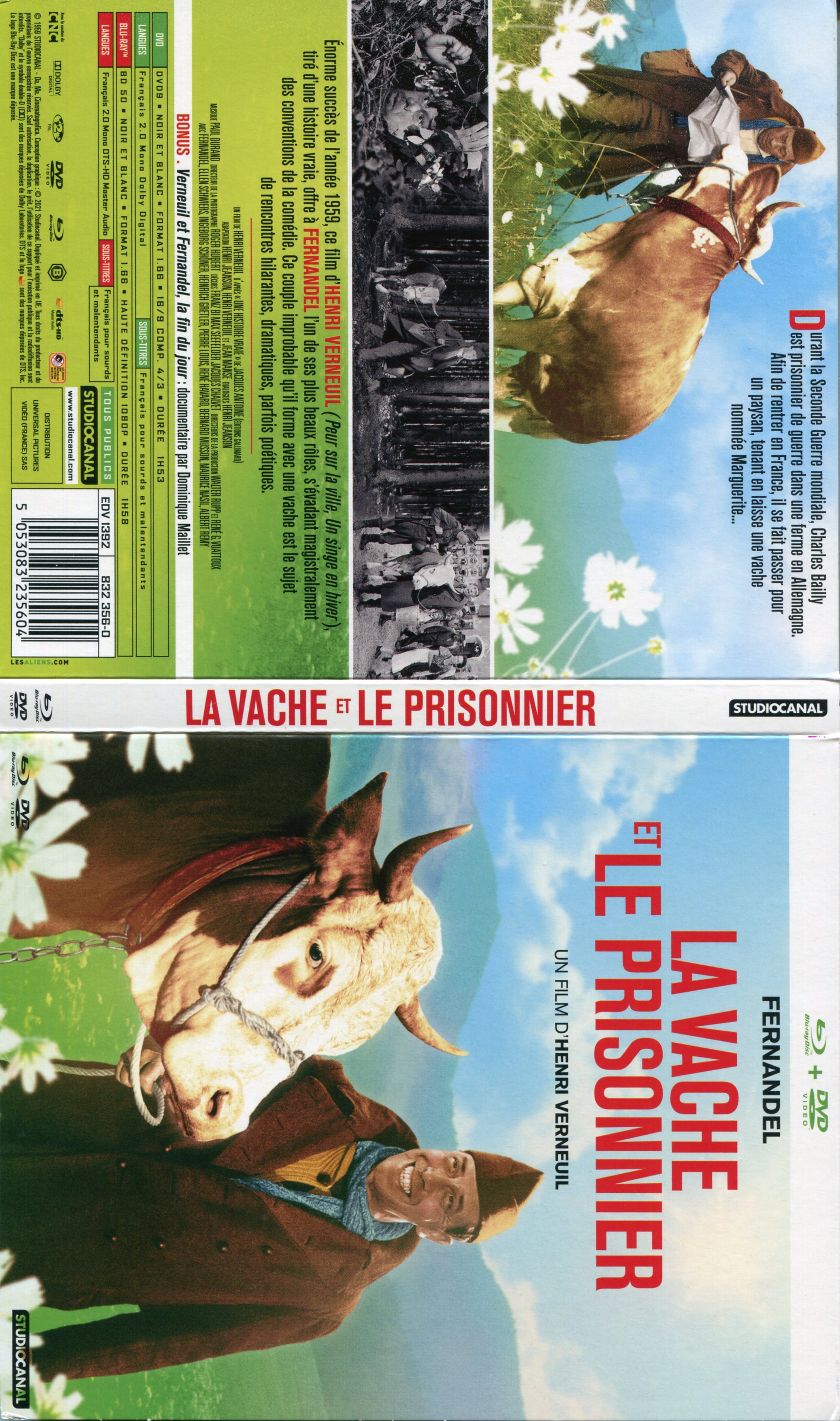 Jaquette DVD La vache et le prisonnier (BLU-RAY)