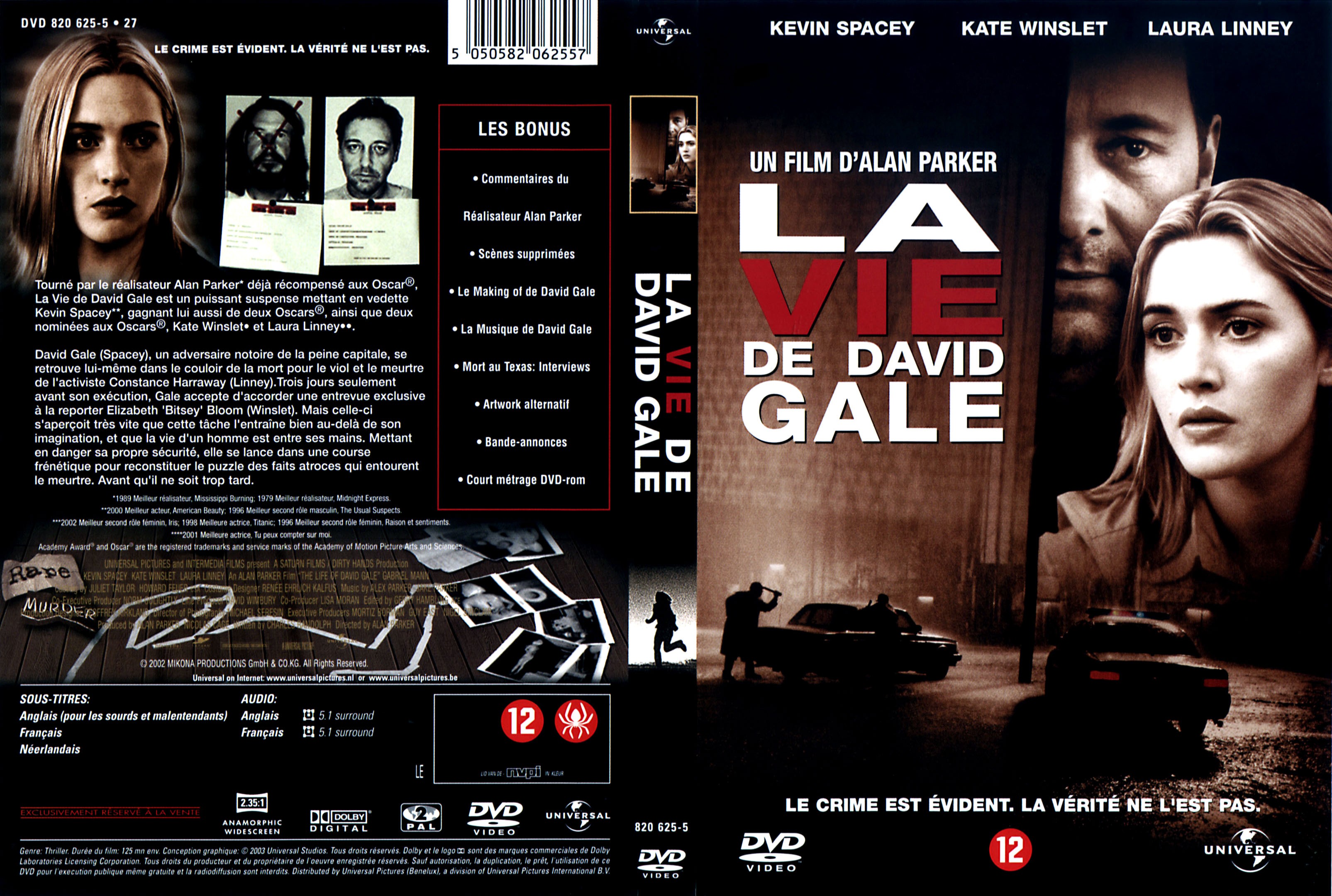 Jaquette DVD La vie de David Gale