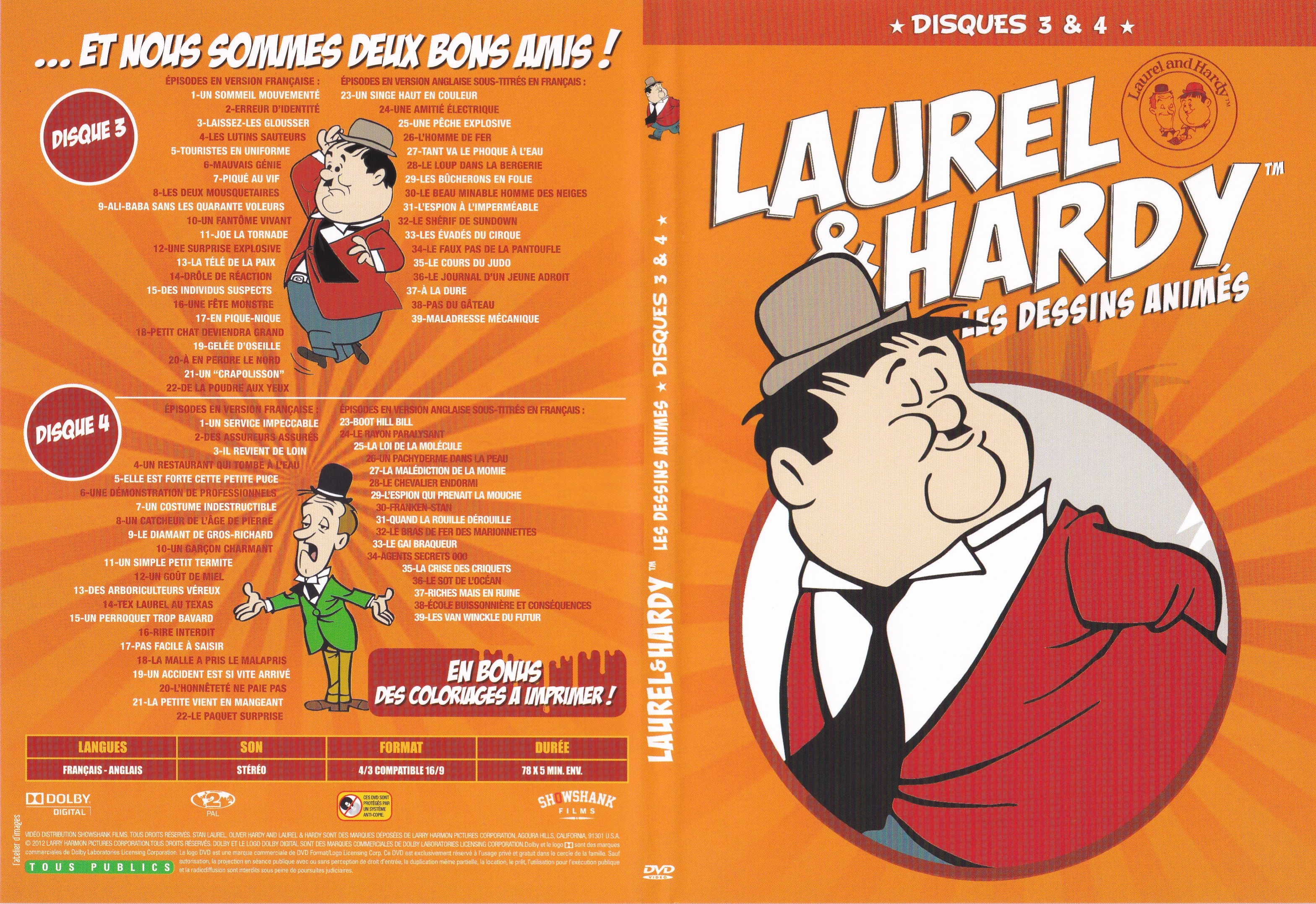 Jaquette DVD Laurel et Hardy - Les Dessins Animes DVD 2