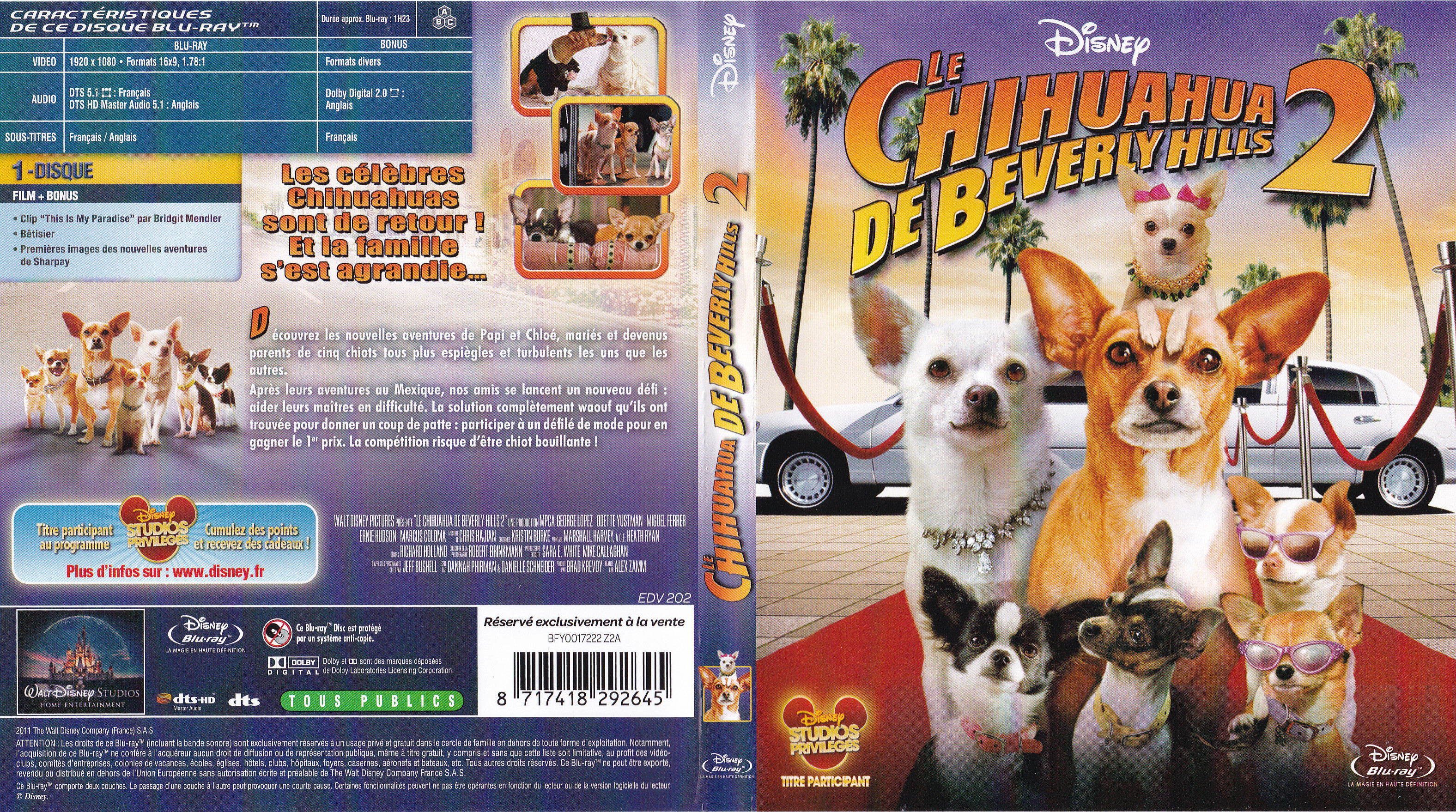 Jaquette DVD Le chihuahua de Beverly Hills 2 (BLU-RAY)