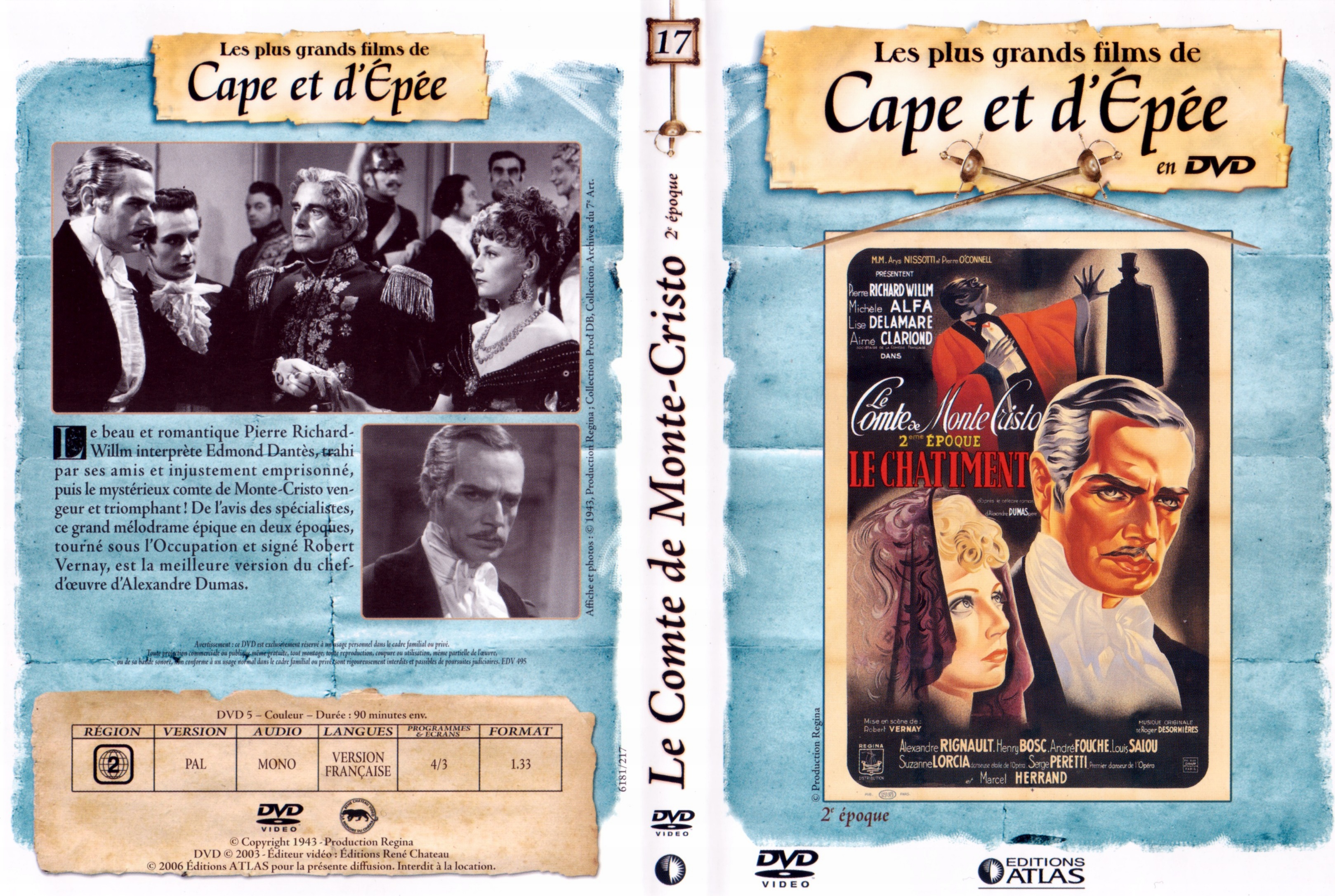 Jaquette DVD Le comte de Monte Cristo 1943 2 me poque