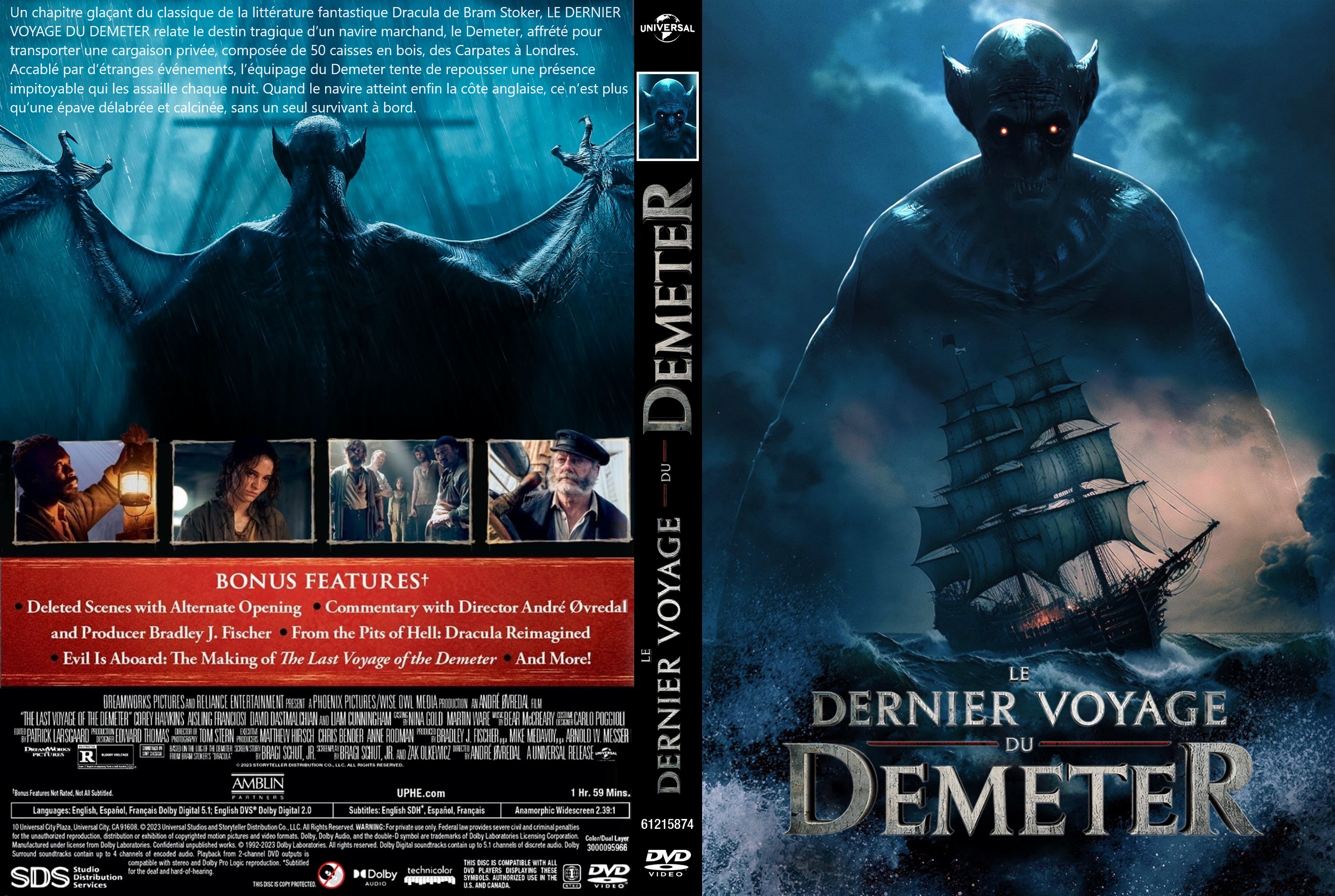 Jaquette DVD Le dernier voyage du Demeter custom v2