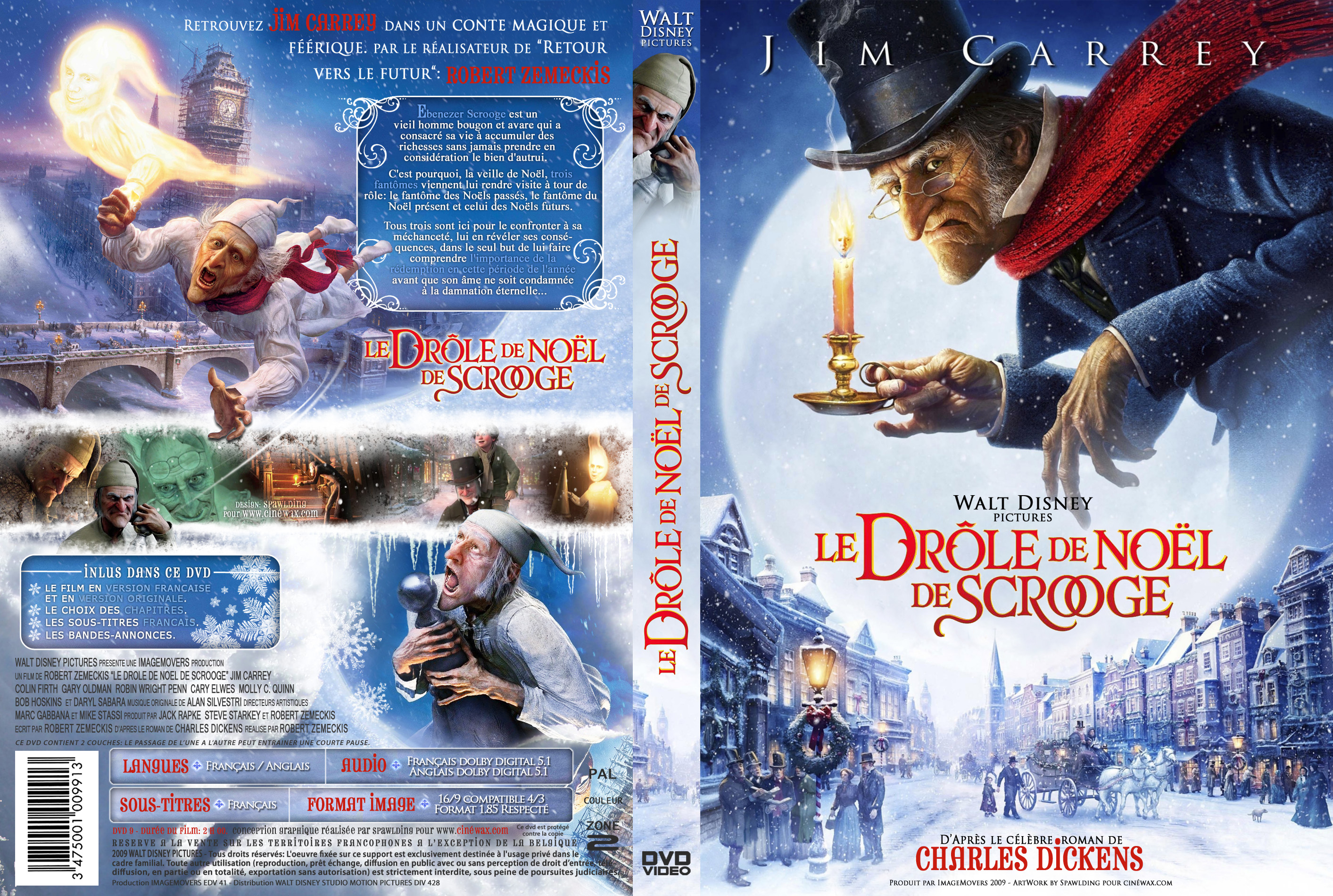 Jaquette DVD Le drle de Noel de Scrooge custom