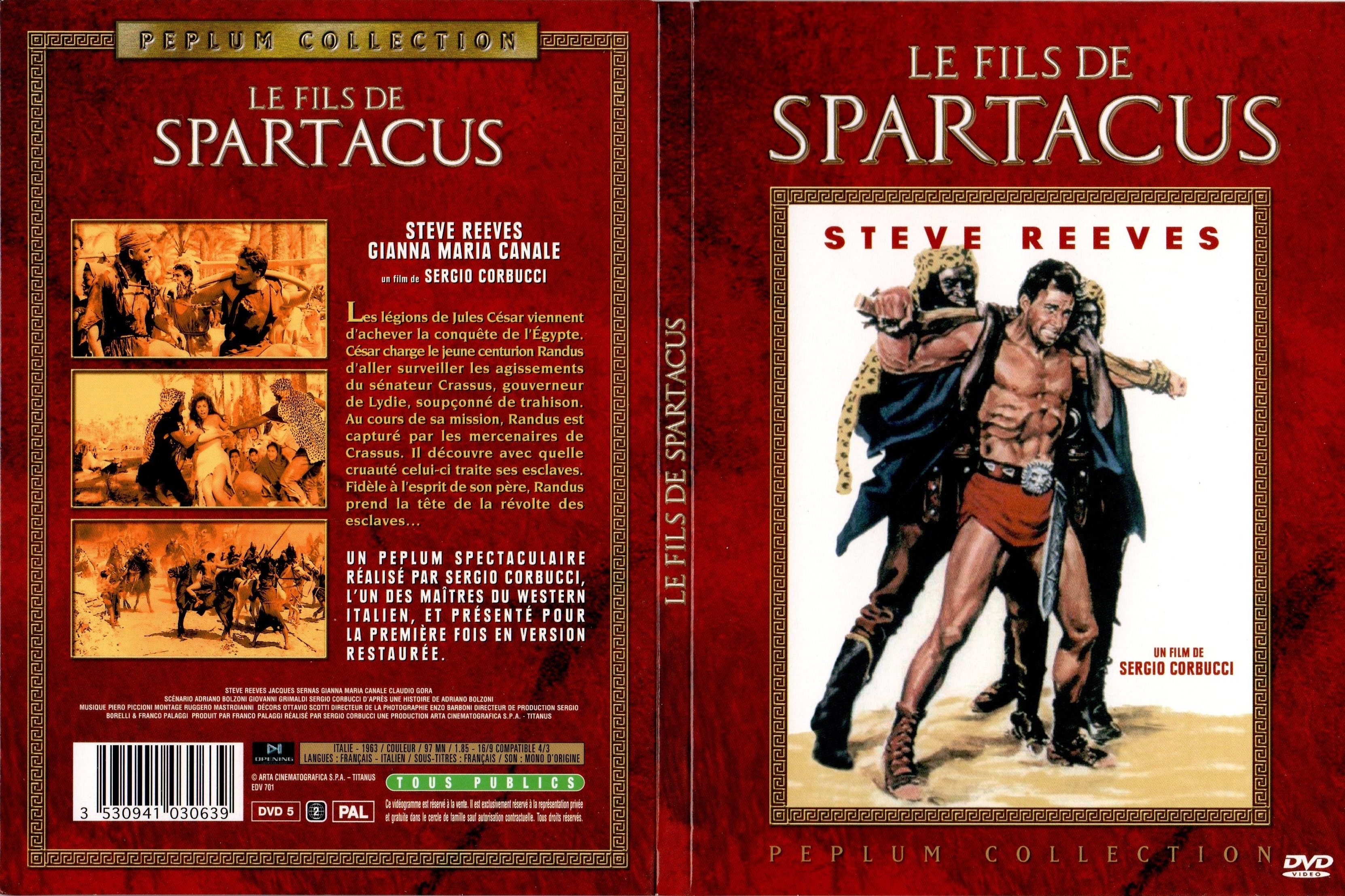 Jaquette DVD Le fils de spartacus