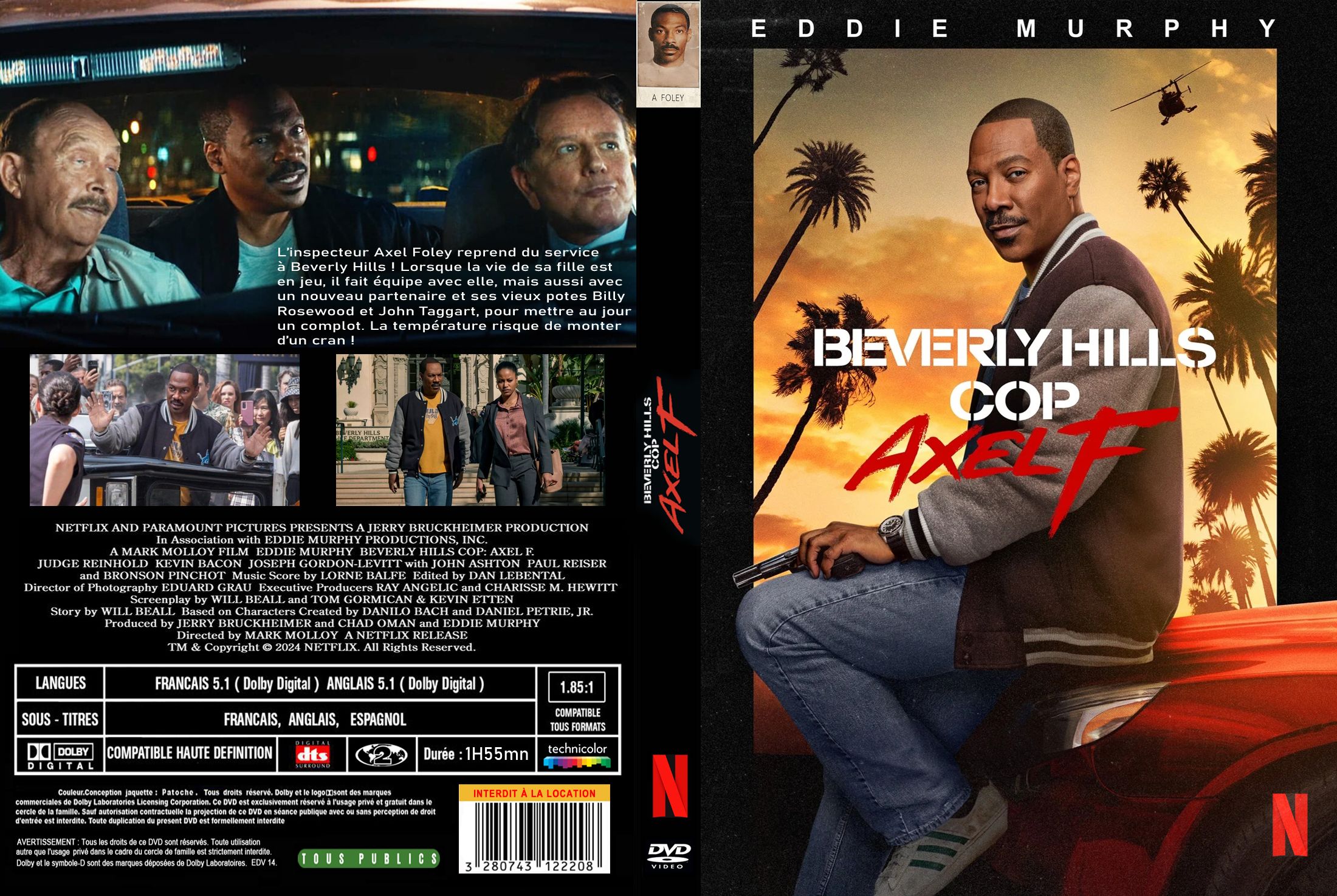 Jaquette DVD Le flic de Beverly Hills Axel F custom