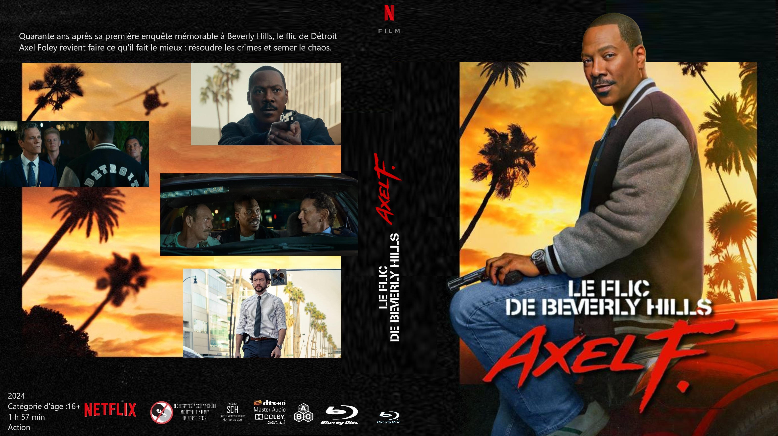 Jaquette DVD Le flic de Beverly Hills Axel F custom (BLU-RAY)