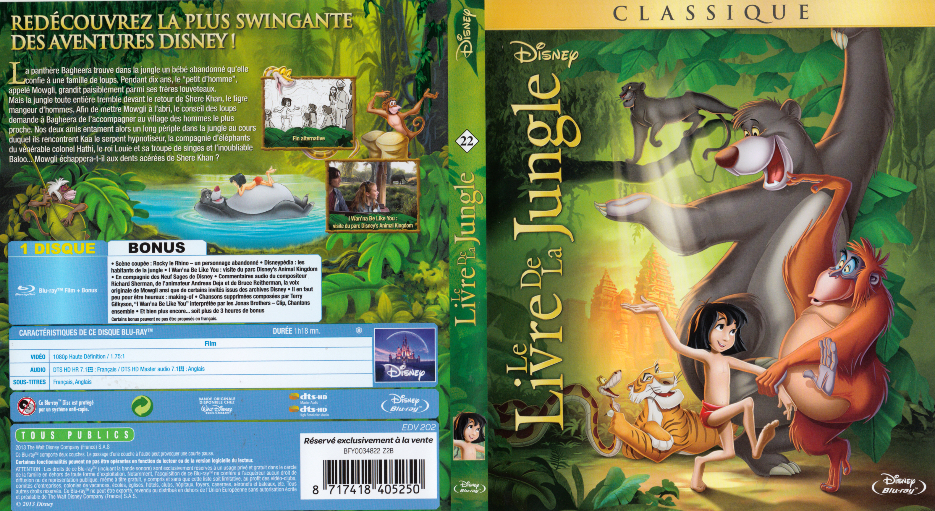 Le Livre de la jungle en Blu Ray : Le Livre de la jungle - AlloCiné