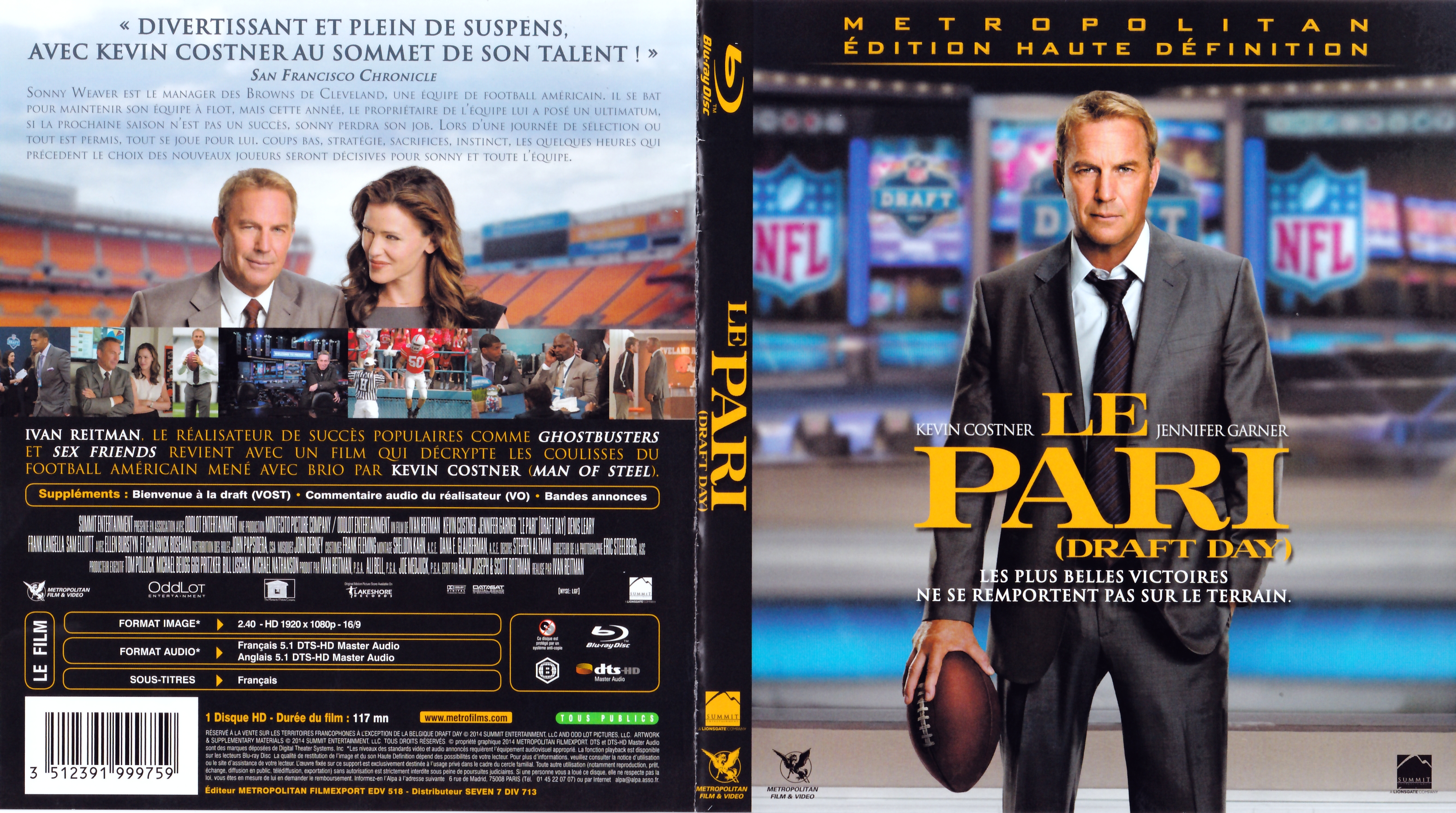 Jaquette DVD Le pari - Draft Day (BLU-RAY)