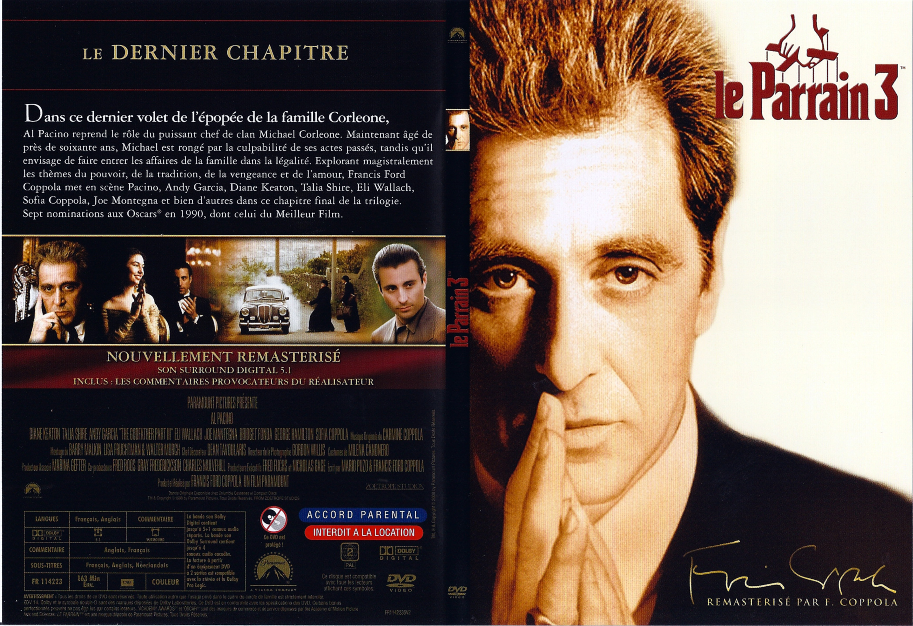 Jaquette DVD Le parrain 3 v3