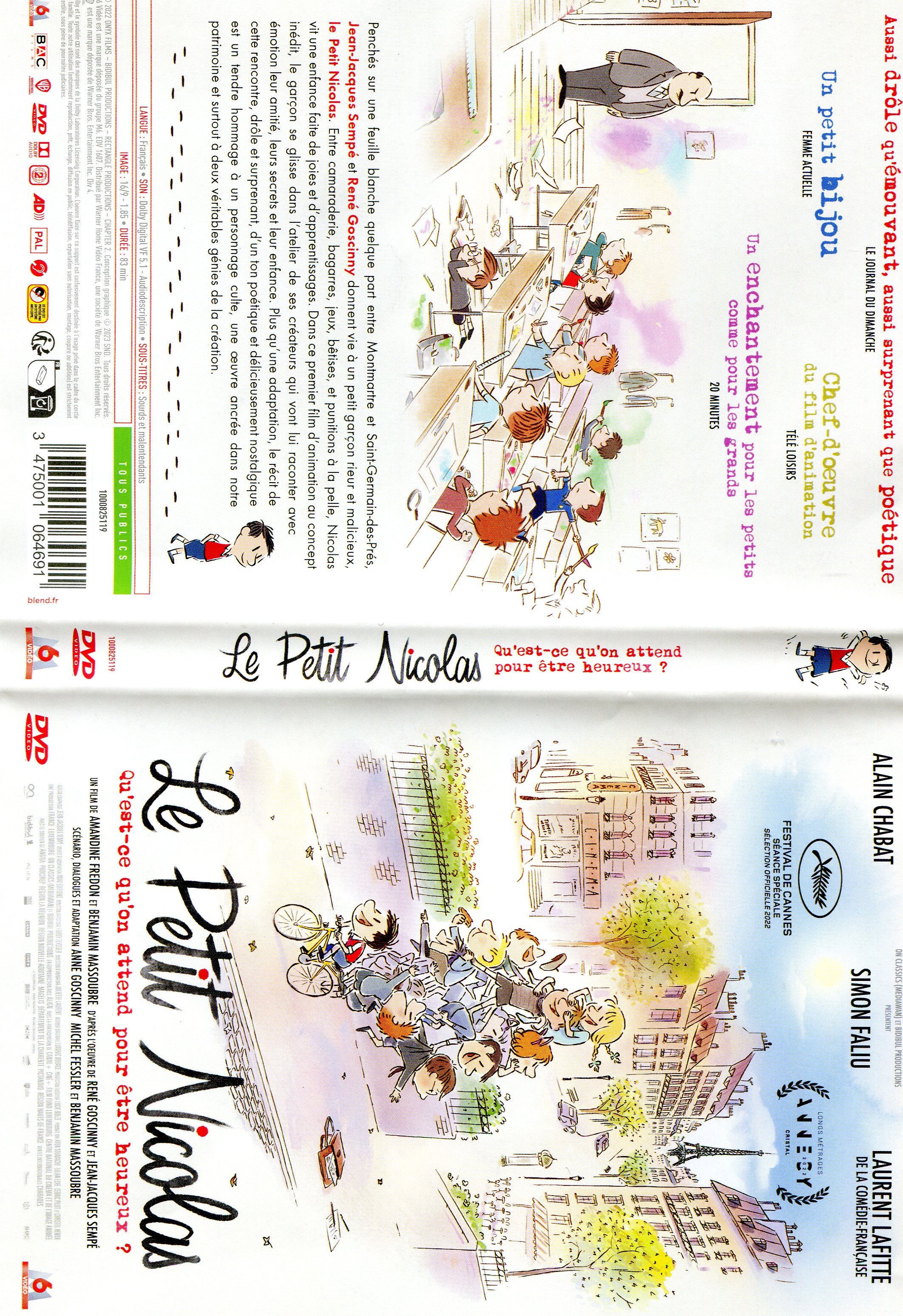 Jaquette DVD Le petit Nicolas DA