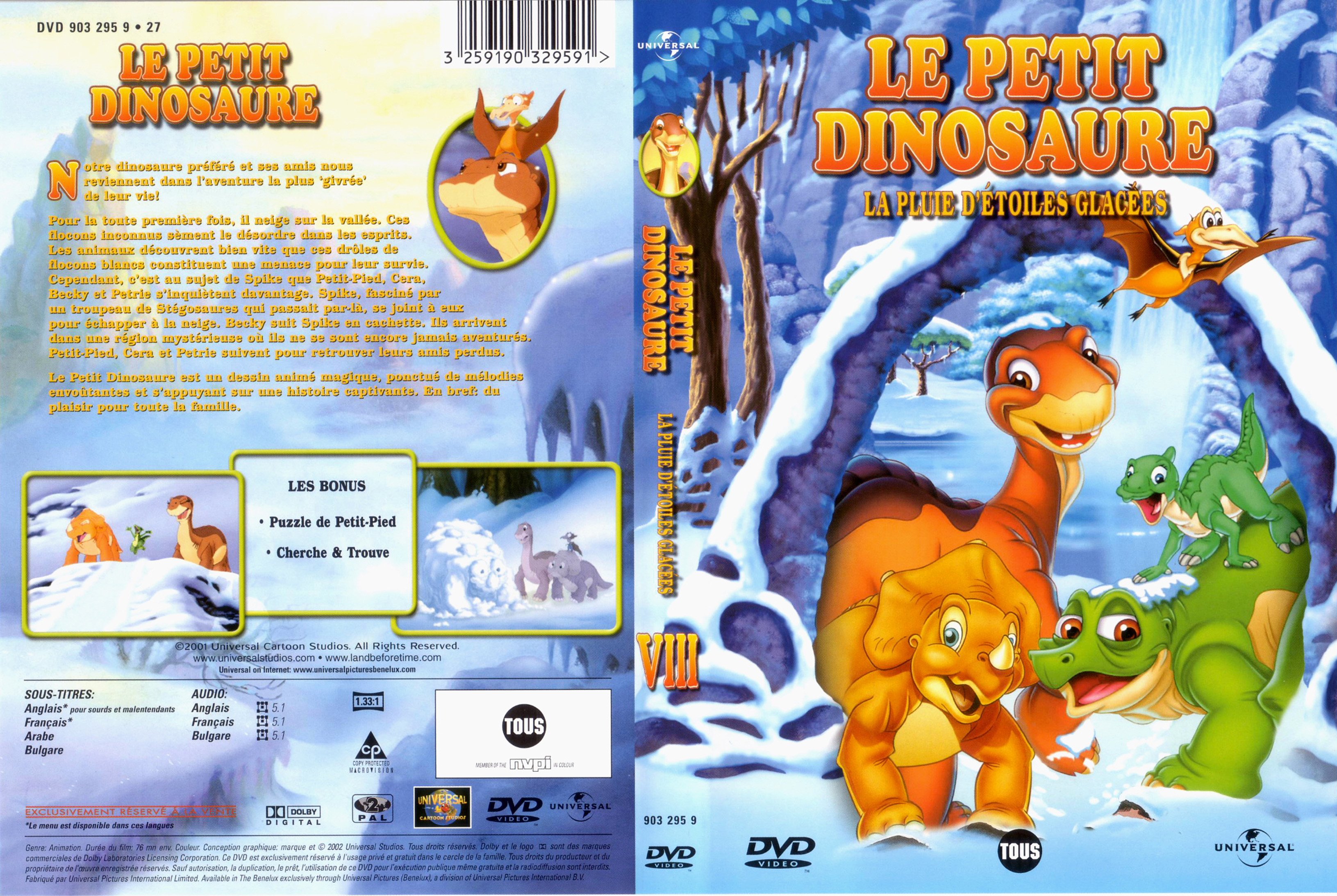 Jaquette DVD Le petit dinosaure vol 8 - la pluie d