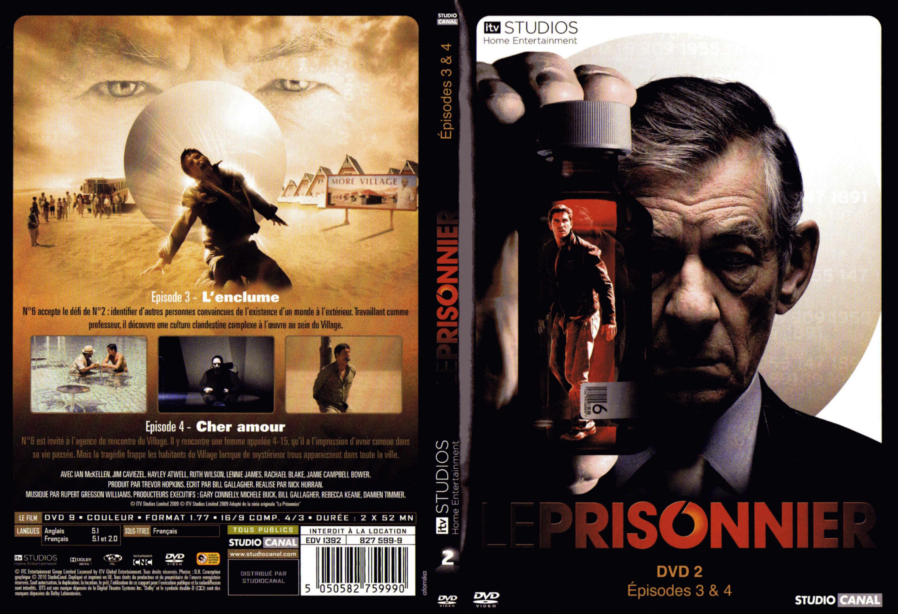 Jaquette DVD Le prisonnier (2009) DVD 2