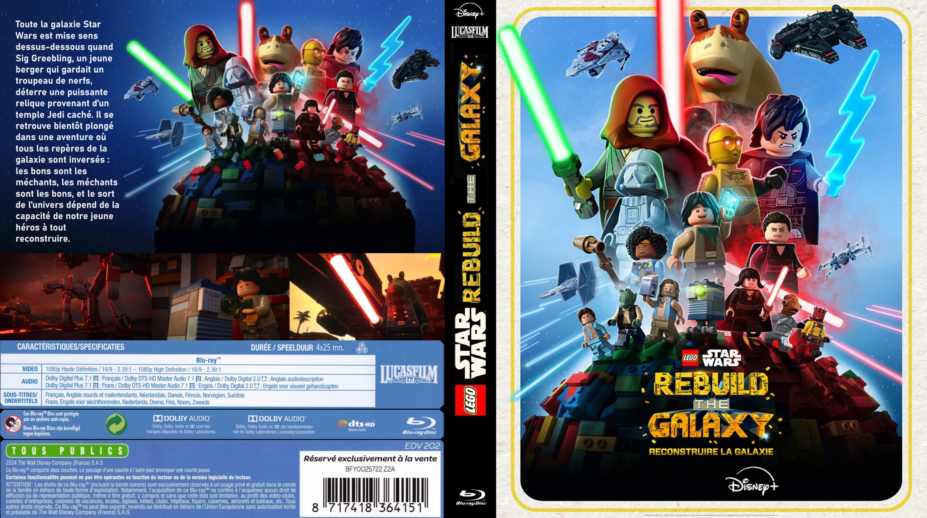 Jaquette DVD Lego Star Wars Reconstruire La Galaxie custom (BLU-RAY)